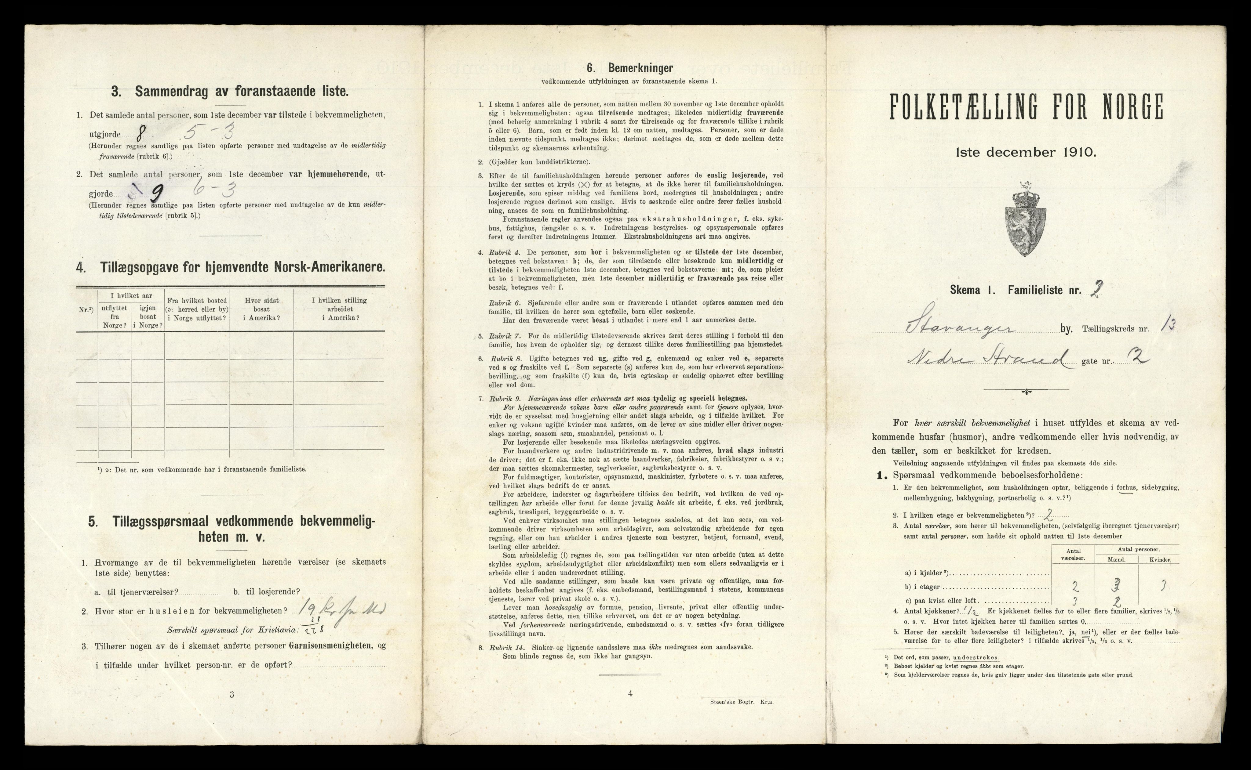 RA, 1910 census for Stavanger, 1910, p. 7530