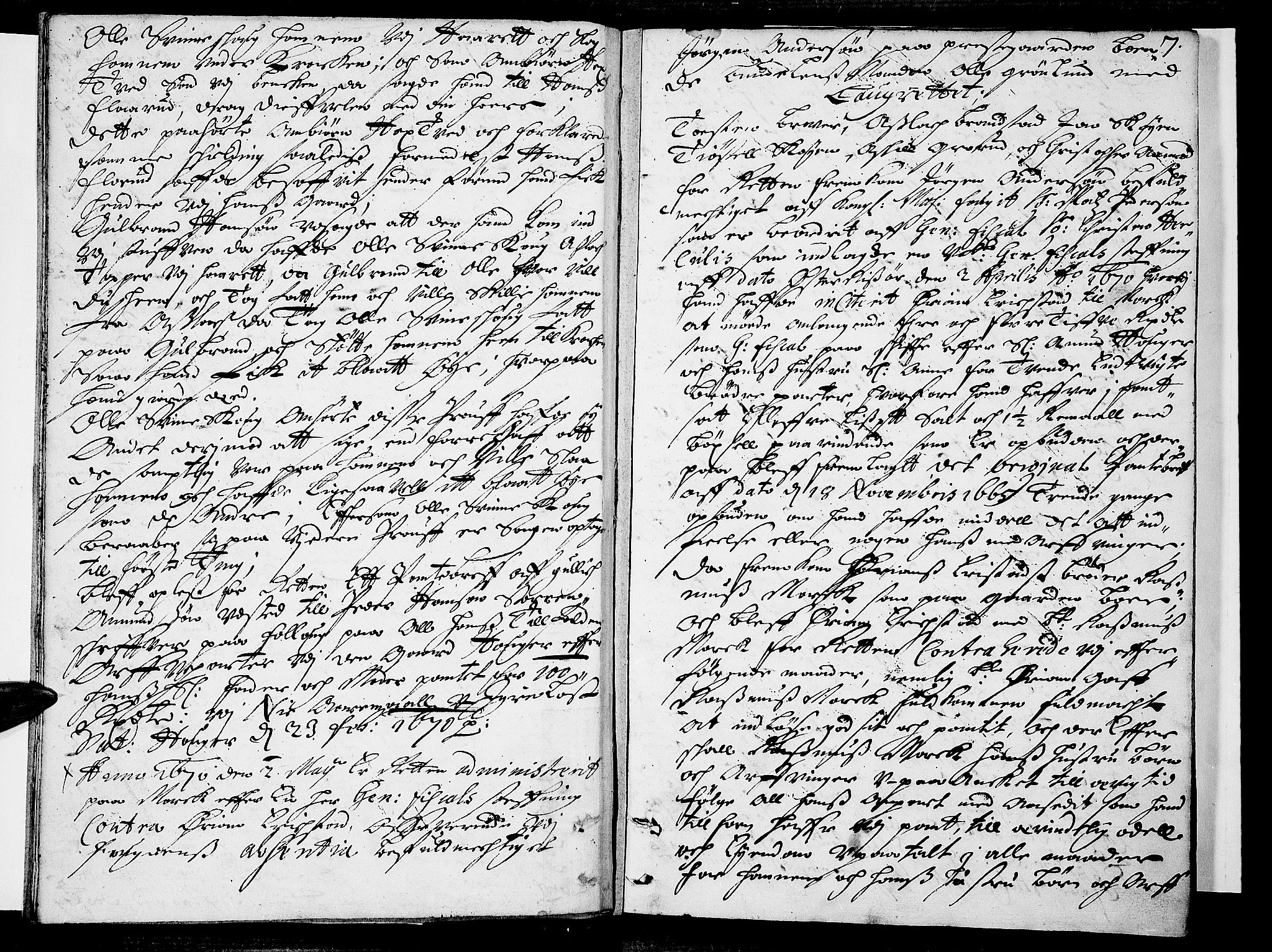 Follo sorenskriveri, AV/SAO-A-10274/F/Fb/Fba/L0010: Tingbok, 1670-1672, p. 6b-7a