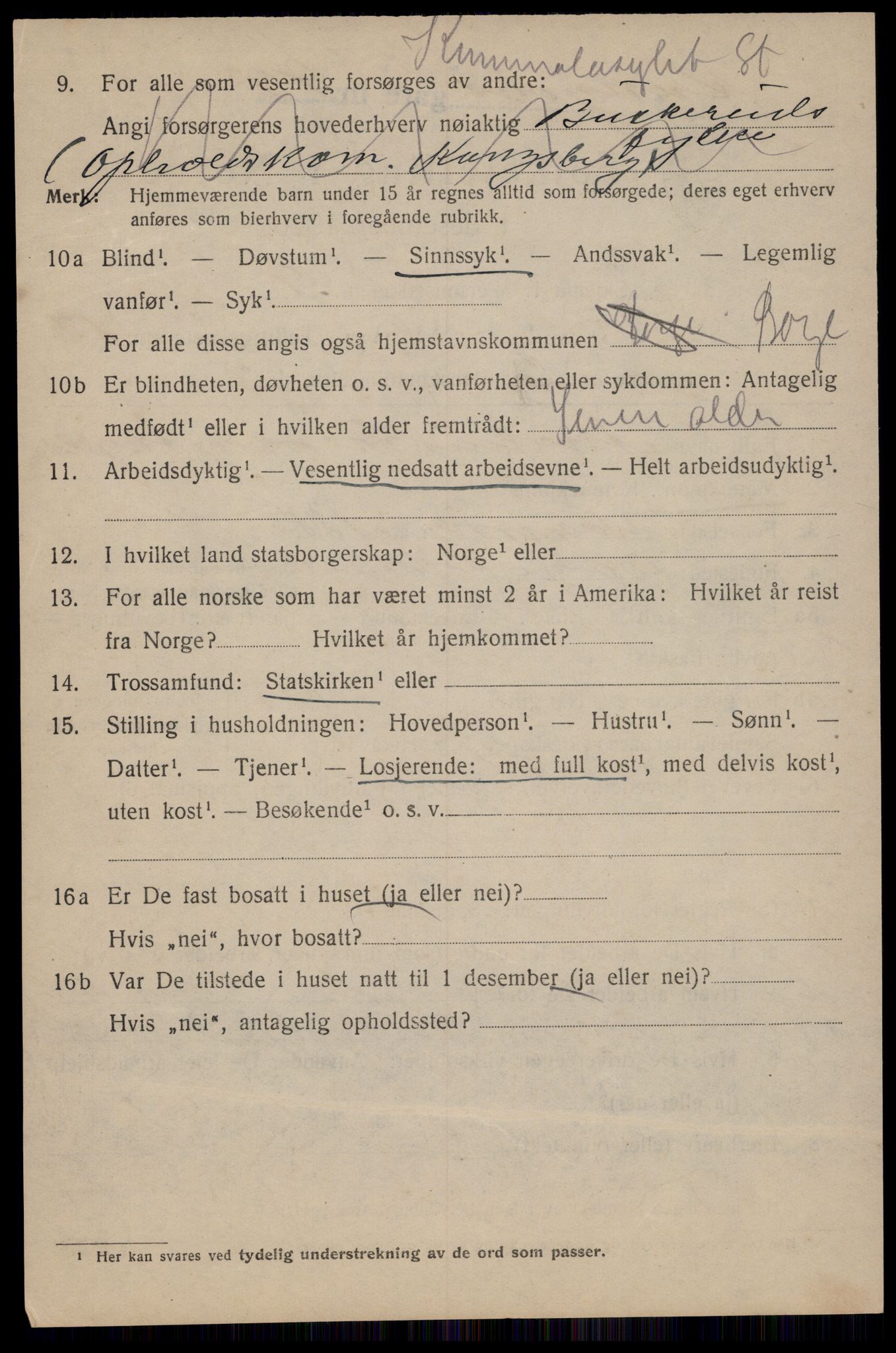 SAT, 1920 census for Trondheim, 1920, p. 50121