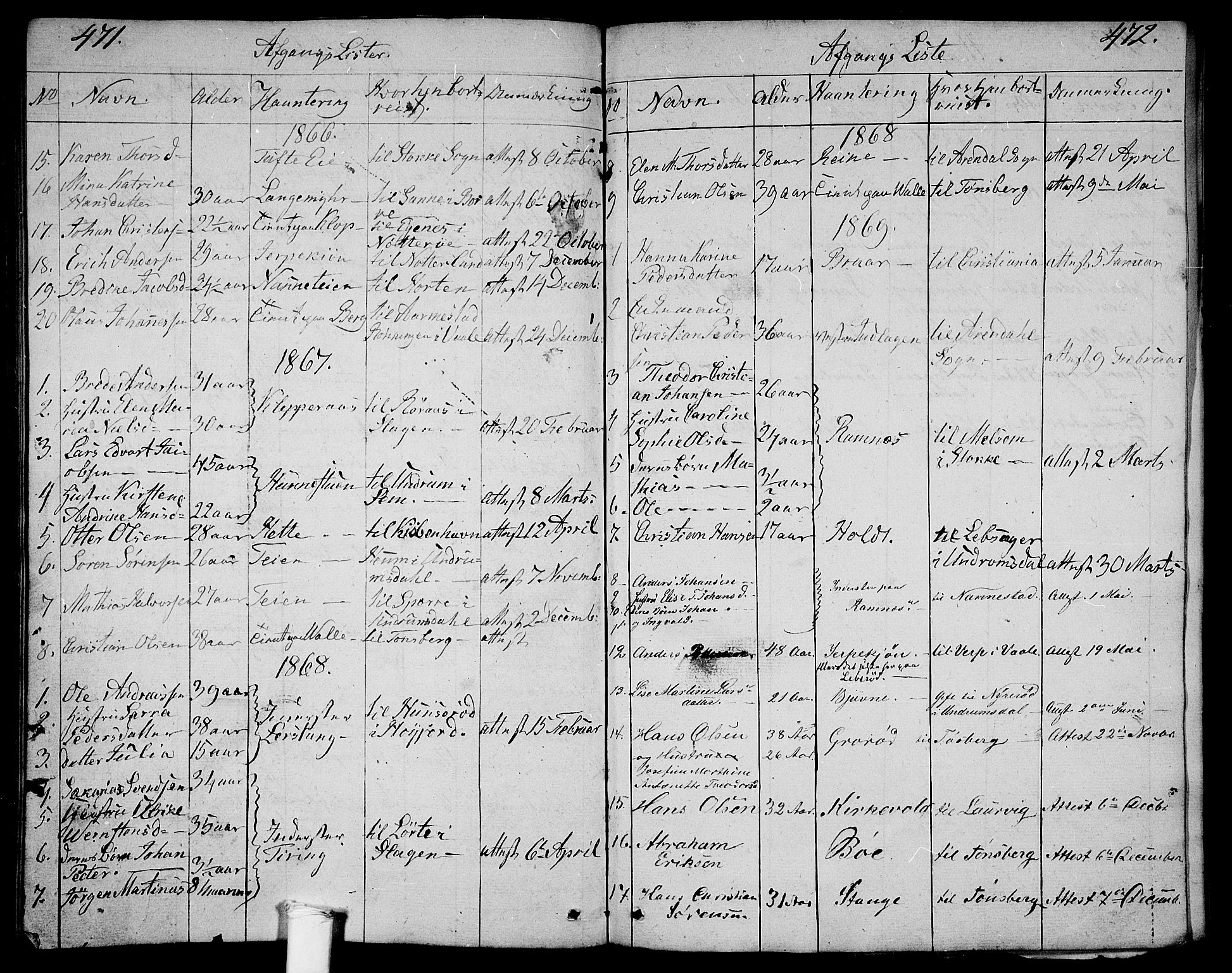 Ramnes kirkebøker, AV/SAKO-A-314/G/Ga/L0002: Parish register (copy) no. I 2, 1848-1870, p. 471-472