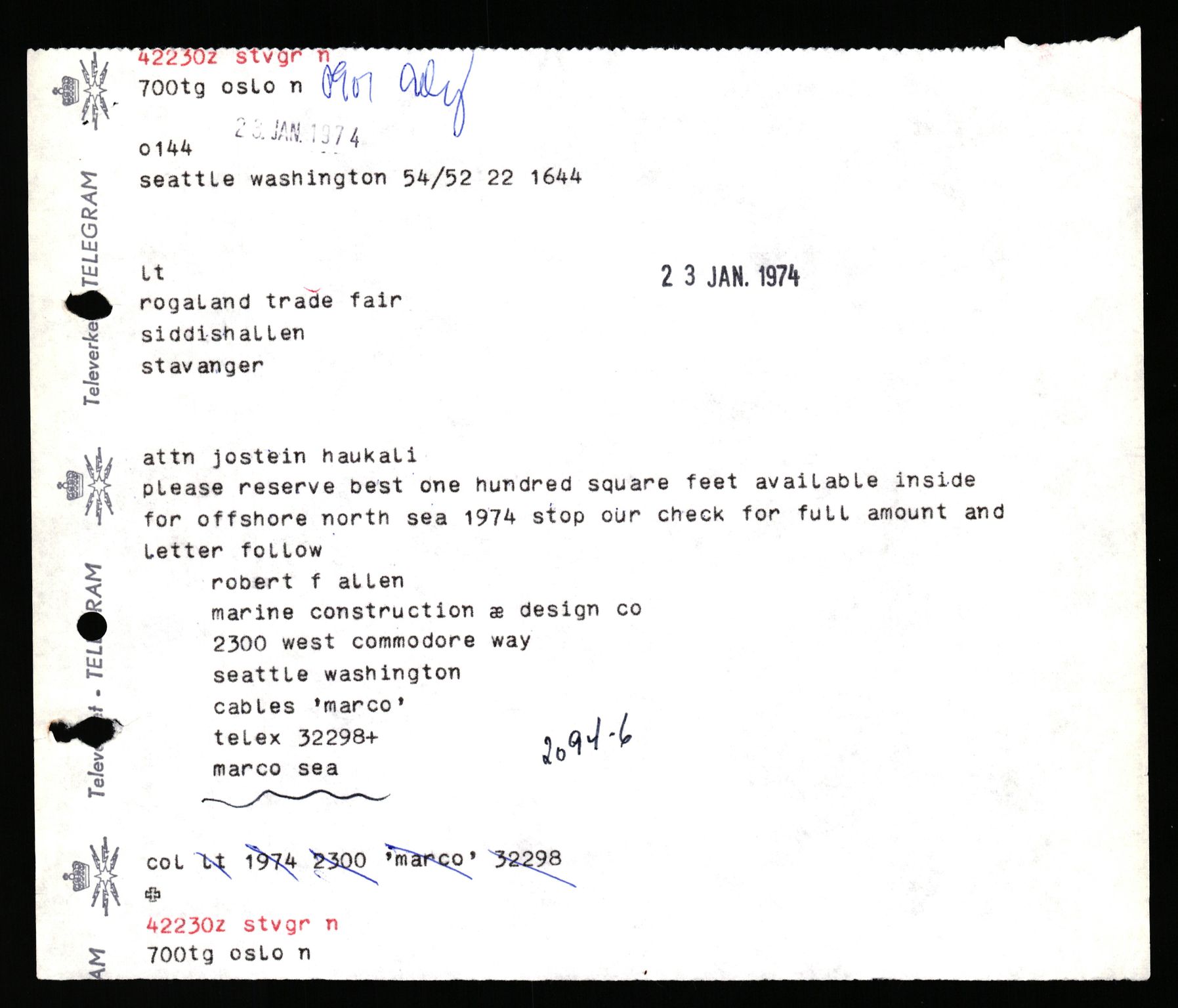 Pa 1716 - Stiftelsen Offshore Northern Seas, AV/SAST-A-102319/F/Fb/L0001: Søknadsskjemaer, 1974-1976, p. 539