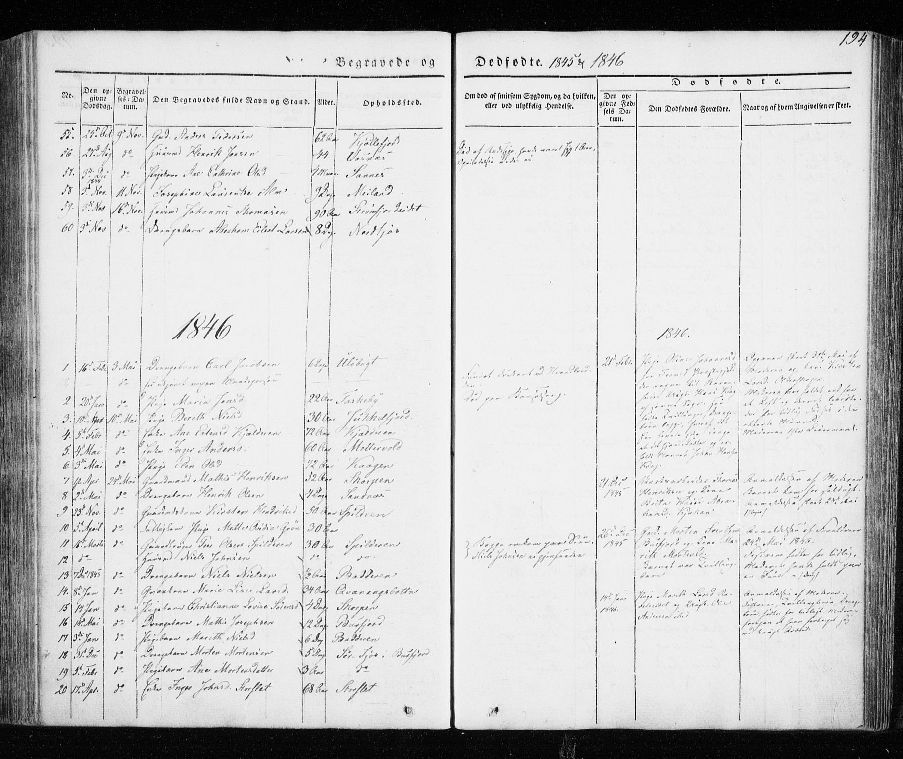 Skjervøy sokneprestkontor, SATØ/S-1300/H/Ha/Haa/L0005kirke: Parish register (official) no. 5, 1838-1847, p. 194