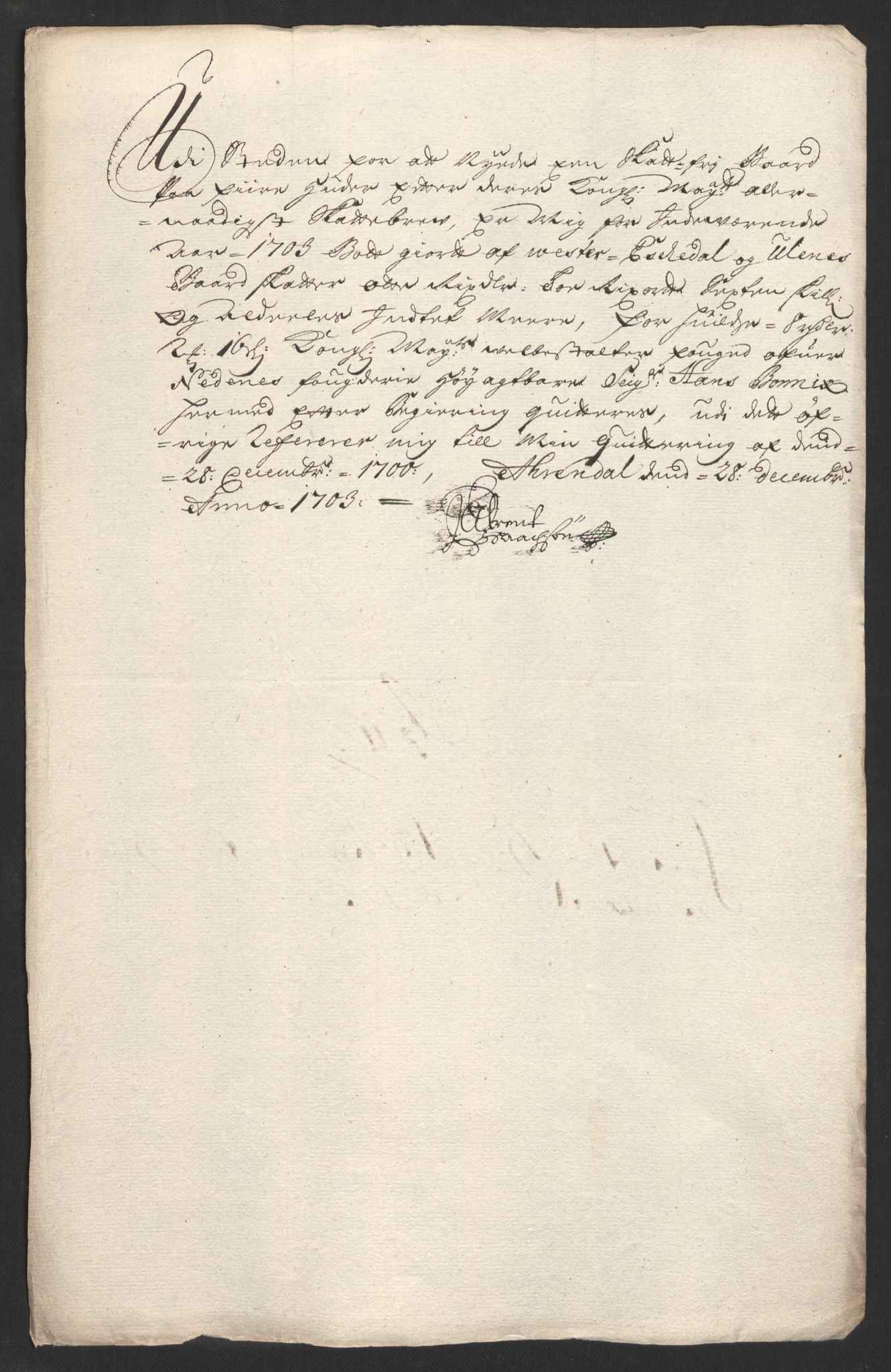 Rentekammeret inntil 1814, Reviderte regnskaper, Fogderegnskap, AV/RA-EA-4092/R39/L2316: Fogderegnskap Nedenes, 1702-1703, p. 222