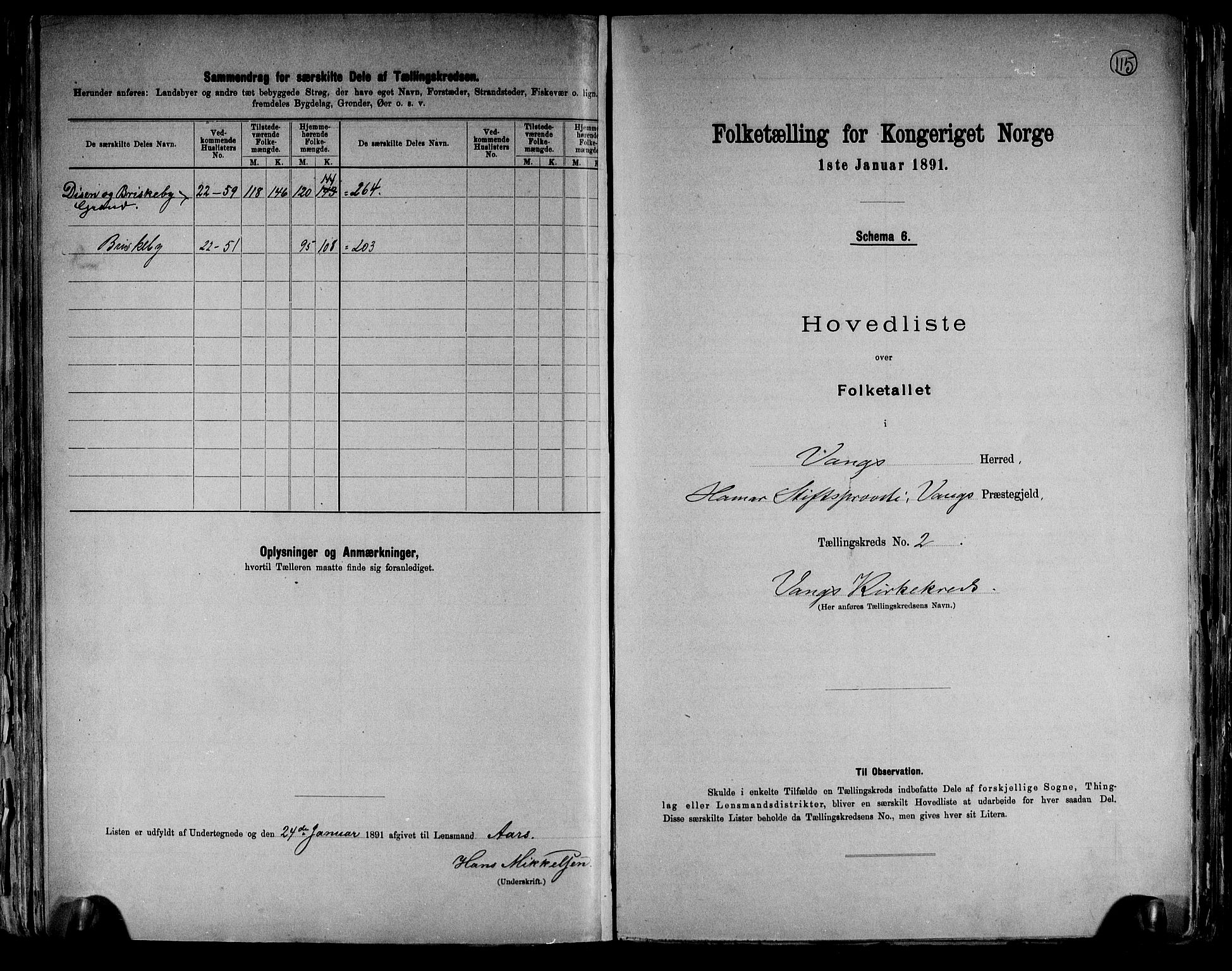 Censuses: RA, 1891 census for 0414 Vang, 1891, p. 10 - Scanned archives ...