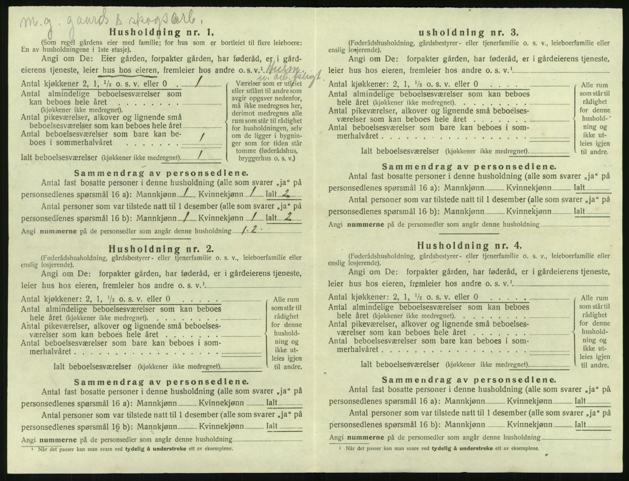 SAK, 1920 census for Åmli, 1920, p. 640