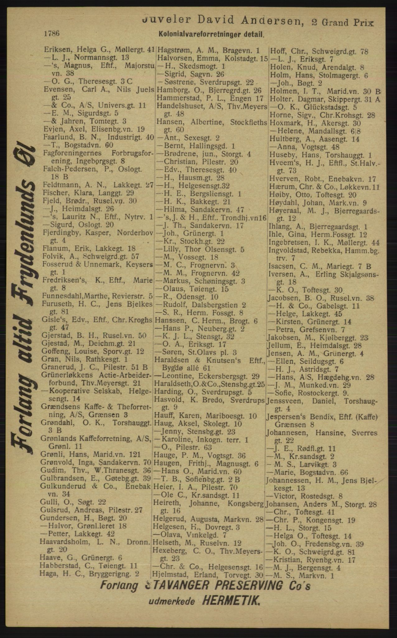 Kristiania/Oslo adressebok, PUBL/-, 1913, p. 1742