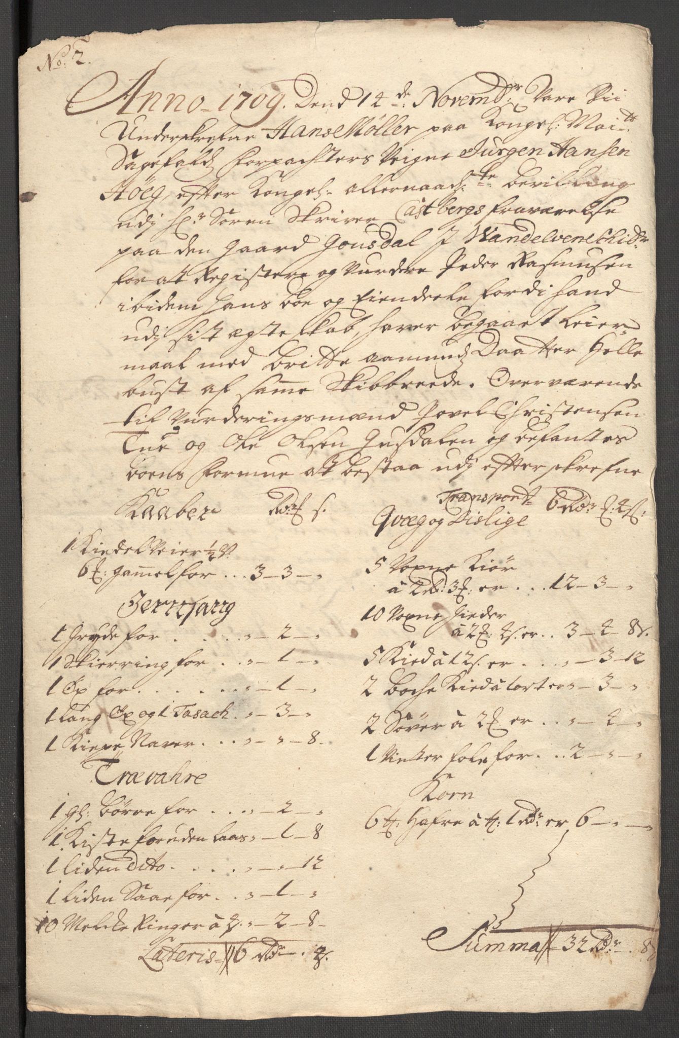 Rentekammeret inntil 1814, Reviderte regnskaper, Fogderegnskap, AV/RA-EA-4092/R54/L3562: Fogderegnskap Sunnmøre, 1708-1709, p. 347