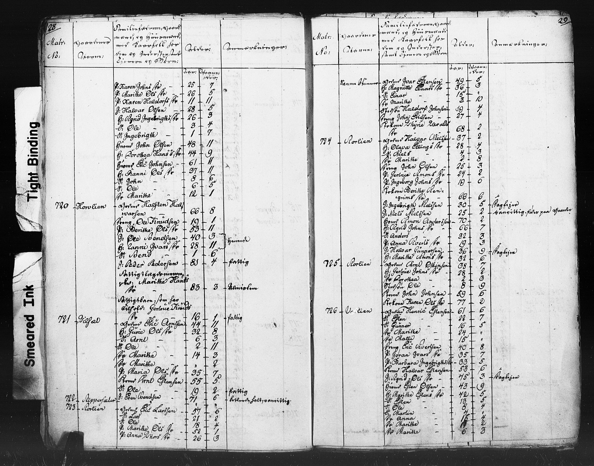 SAT, Census 1815 for Oppdal, 1815, p. 28-29