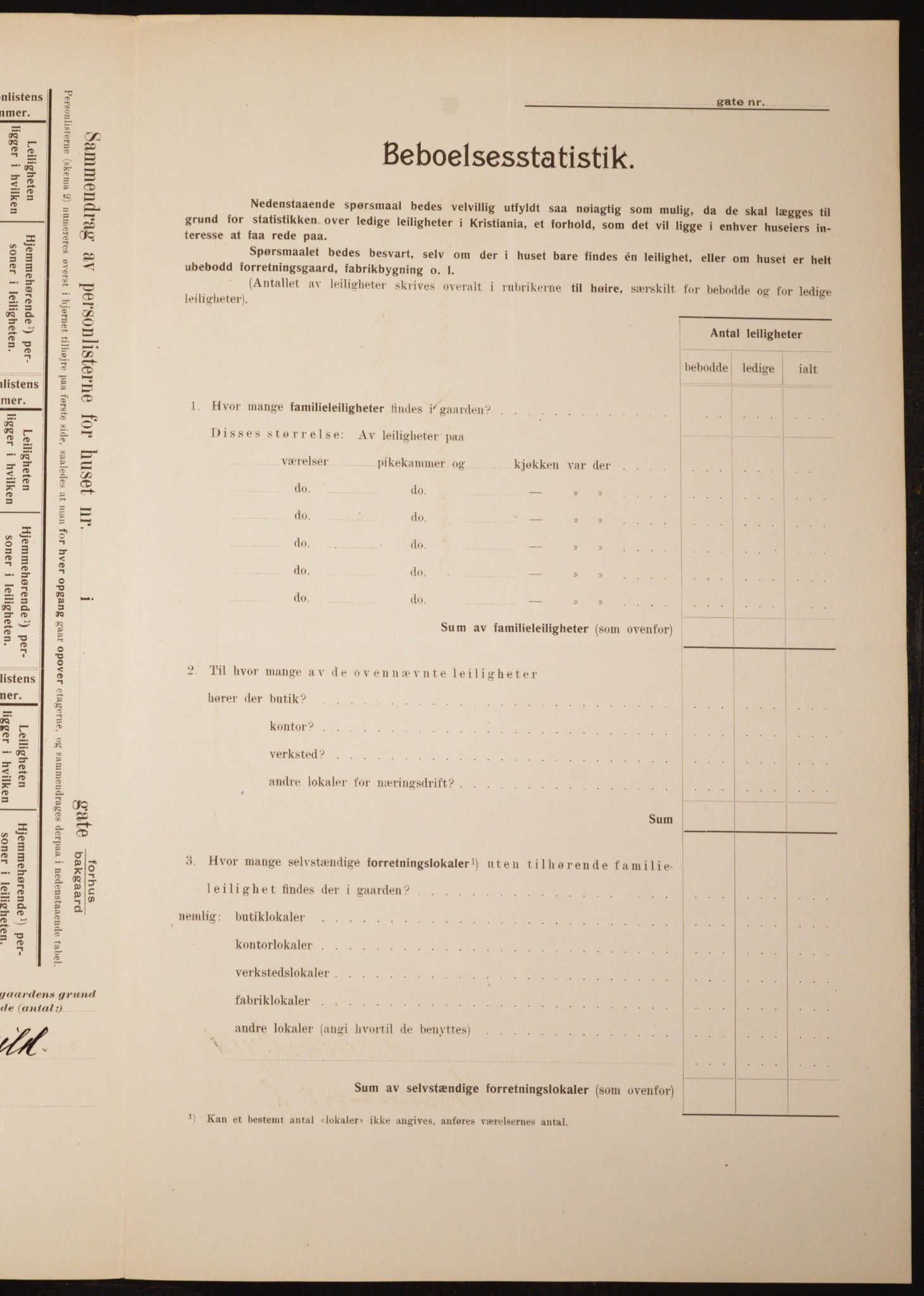 OBA, Municipal Census 1910 for Kristiania, 1910, p. 55605