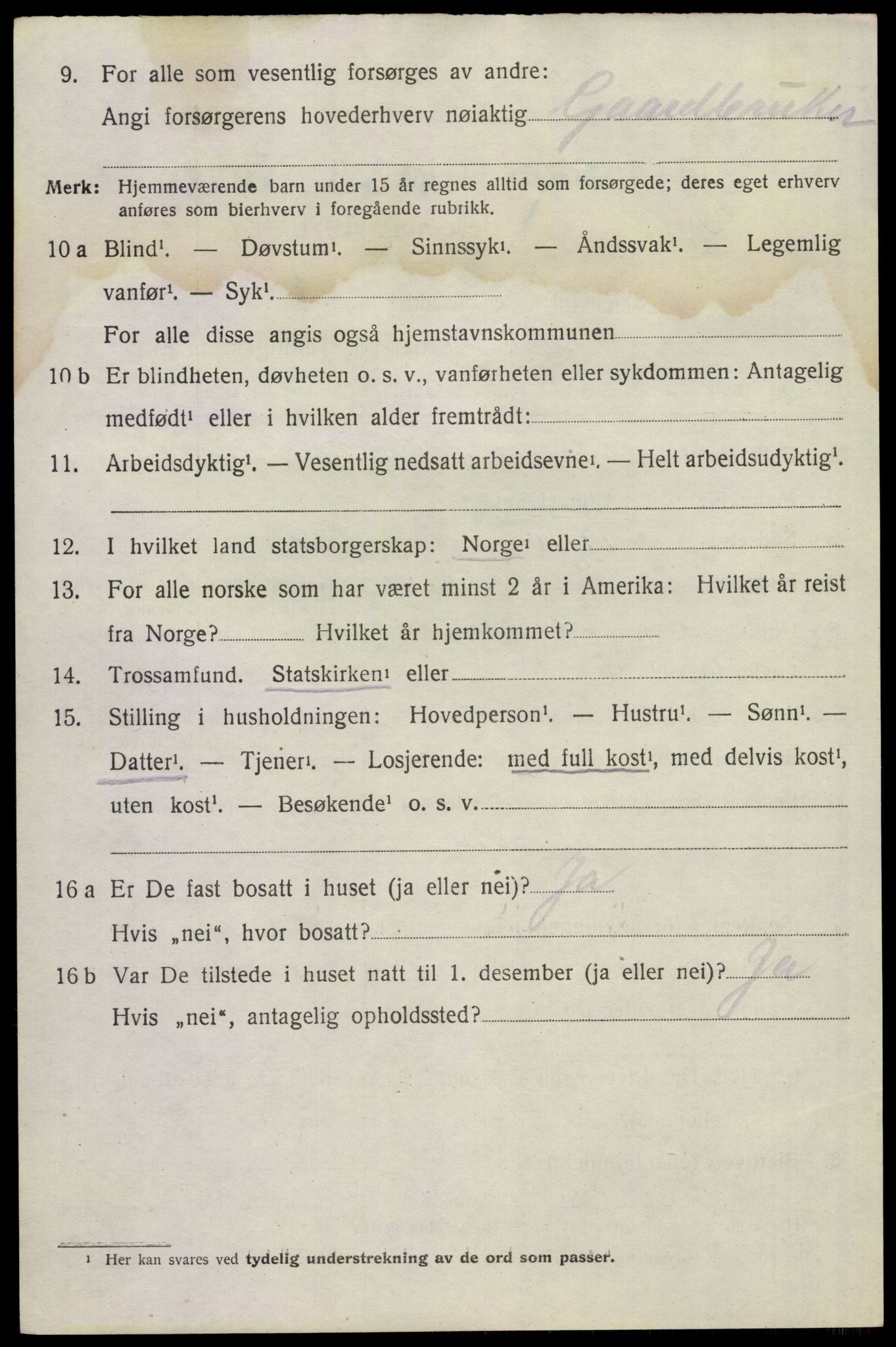 SAKO, 1920 census for Hovin, 1920, p. 1434