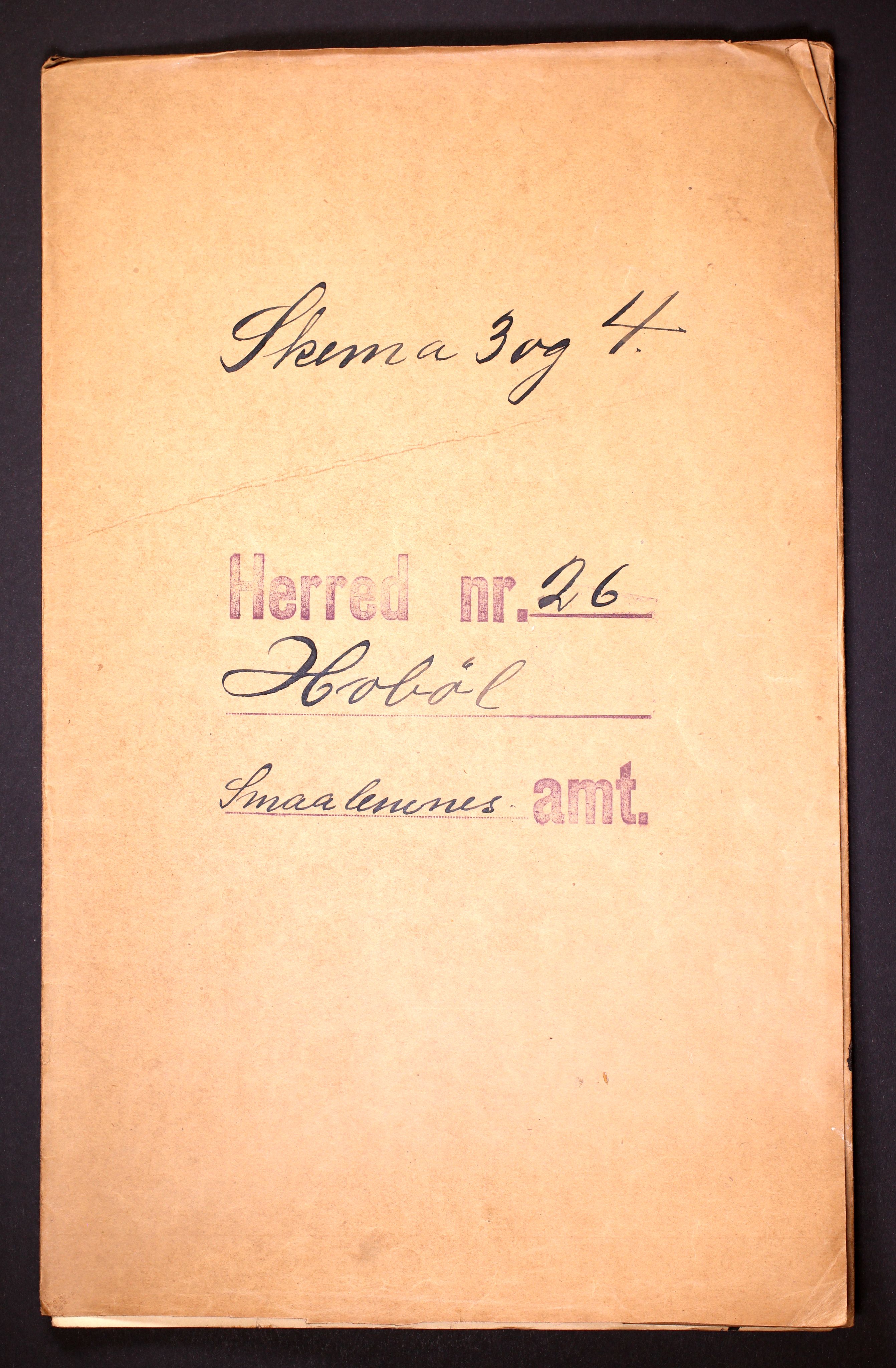 RA, 1910 census for Hobøl, 1910, p. 1