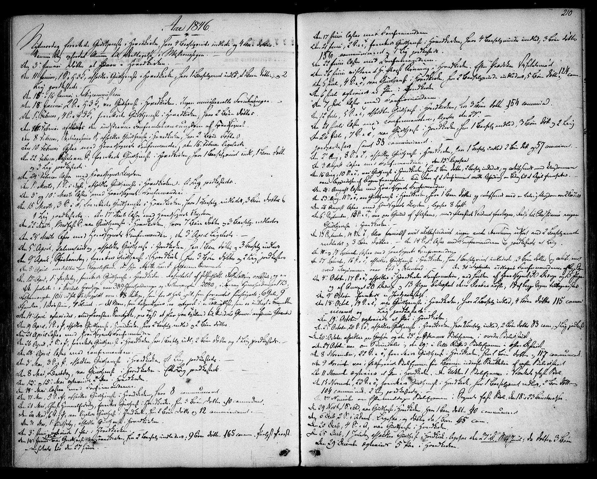 Hurdal prestekontor Kirkebøker, AV/SAO-A-10889/F/Fa/L0005: Parish register (official) no. I 5, 1846-1859, p. 210