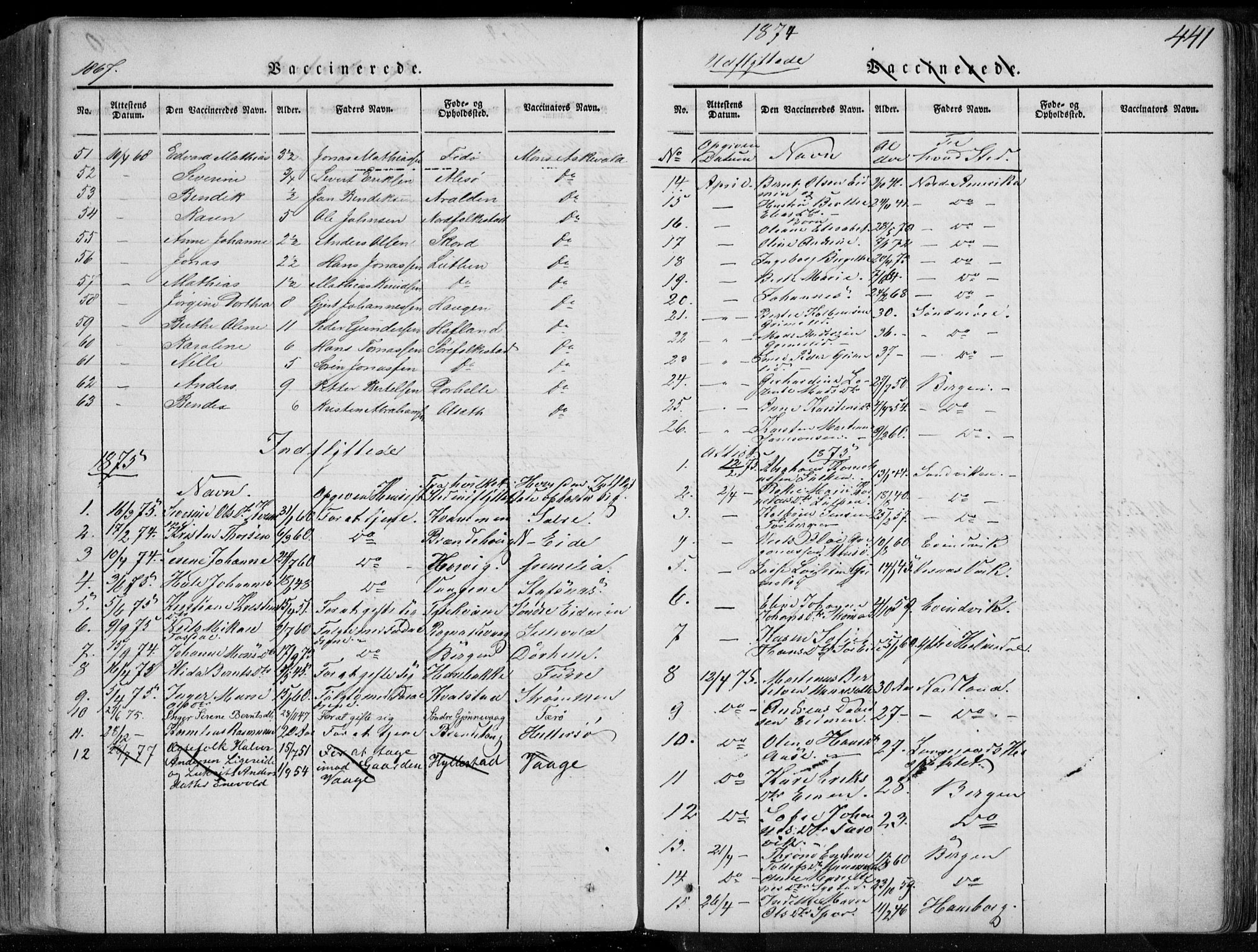 Askvoll sokneprestembete, AV/SAB-A-79501/H/Haa/Haaa/L0011/0002: Parish register (official) no. A 11 II, 1845-1878, p. 441