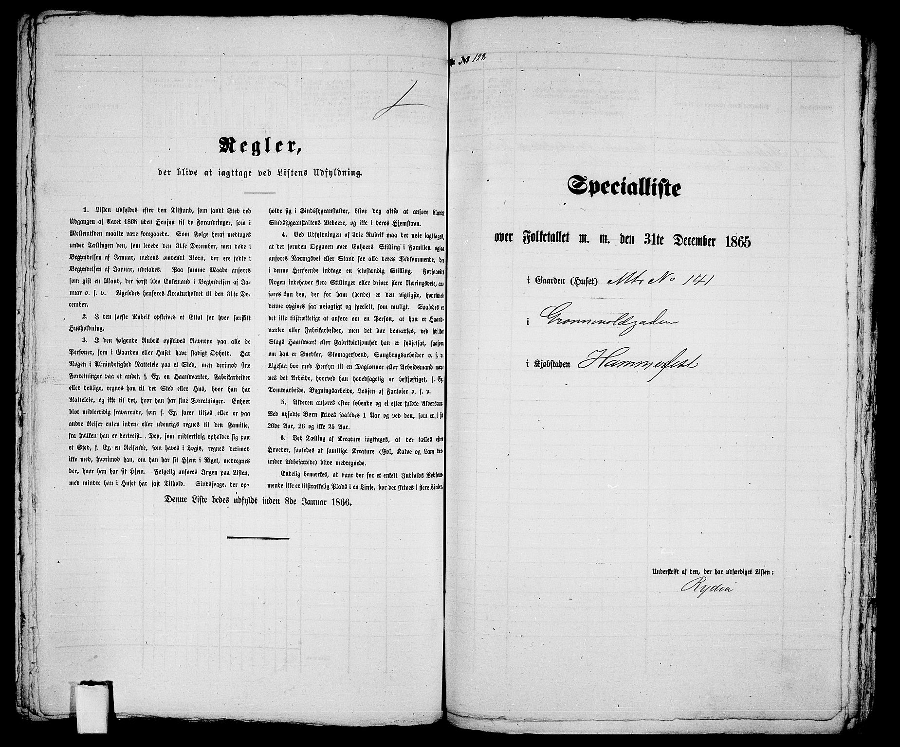 RA, 1865 census for Hammerfest/Hammerfest, 1865, p. 263