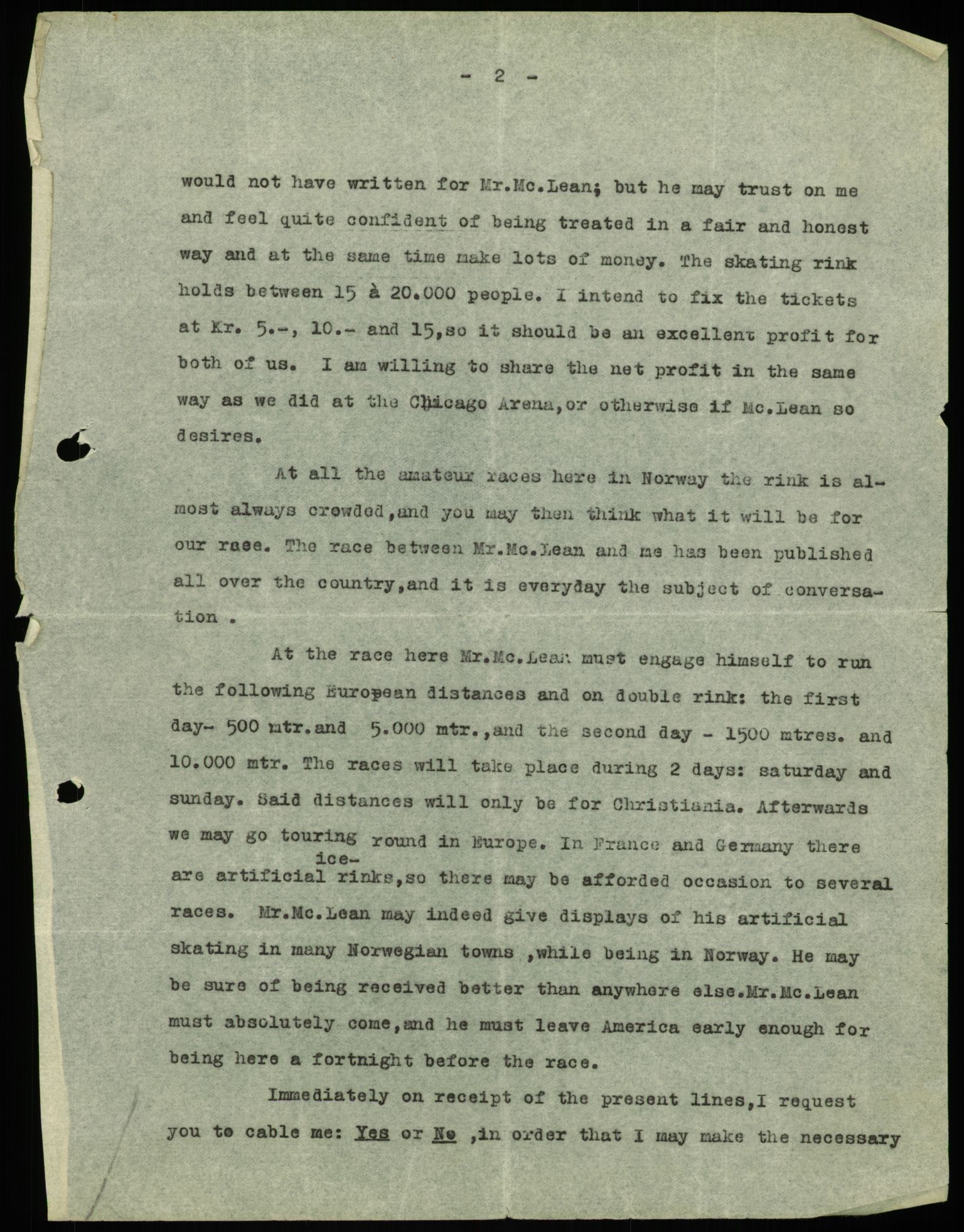Mathisen, Oscar Wilhelm, AV/RA-PA-1912/Fa/L0001: Inngående korrespondanse, 1916-1954, p. 15