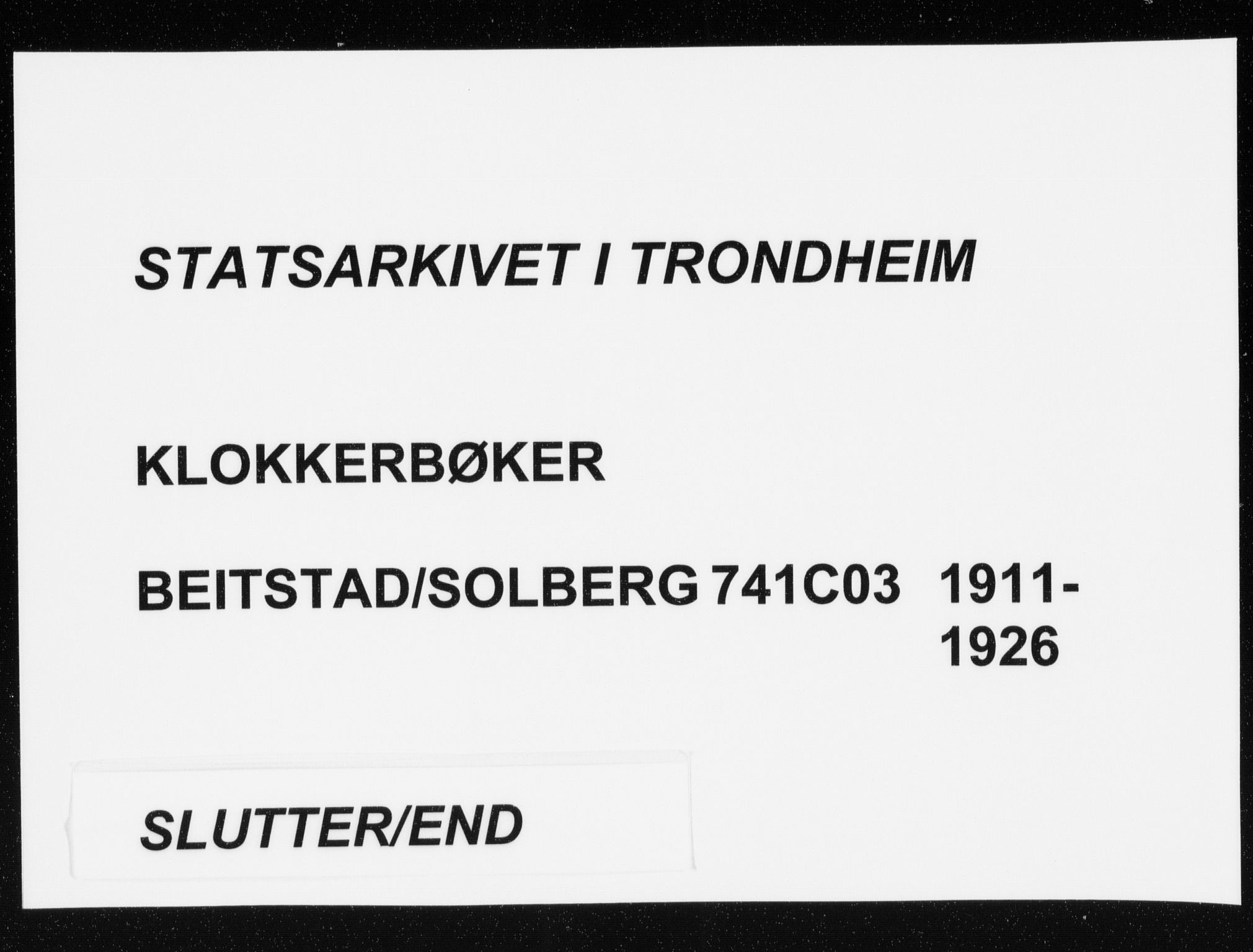 Ministerialprotokoller, klokkerbøker og fødselsregistre - Nord-Trøndelag, SAT/A-1458/741/L0402: Parish register (copy) no. 741C03, 1911-1926