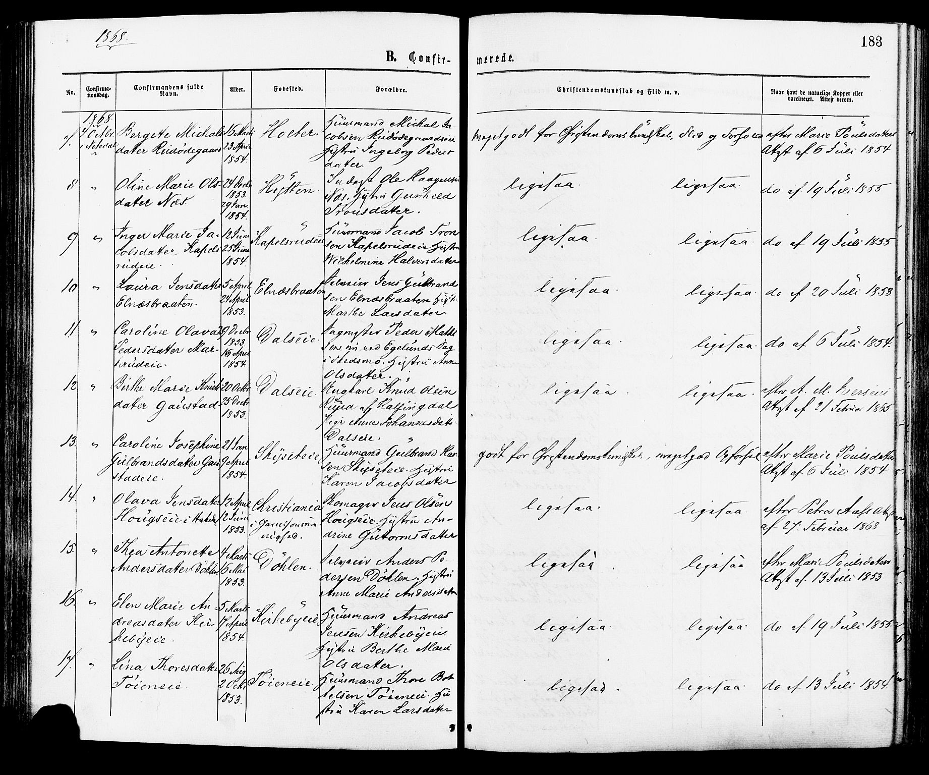 Nittedal prestekontor Kirkebøker, AV/SAO-A-10365a/F/Fa/L0006: Parish register (official) no. I 6, 1863-1878, p. 183