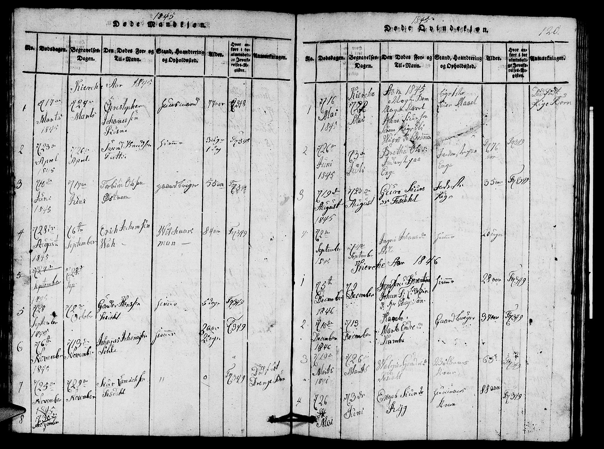 Etne sokneprestembete, SAB/A-75001/H/Hab: Parish register (copy) no. A 1, 1815-1849, p. 120