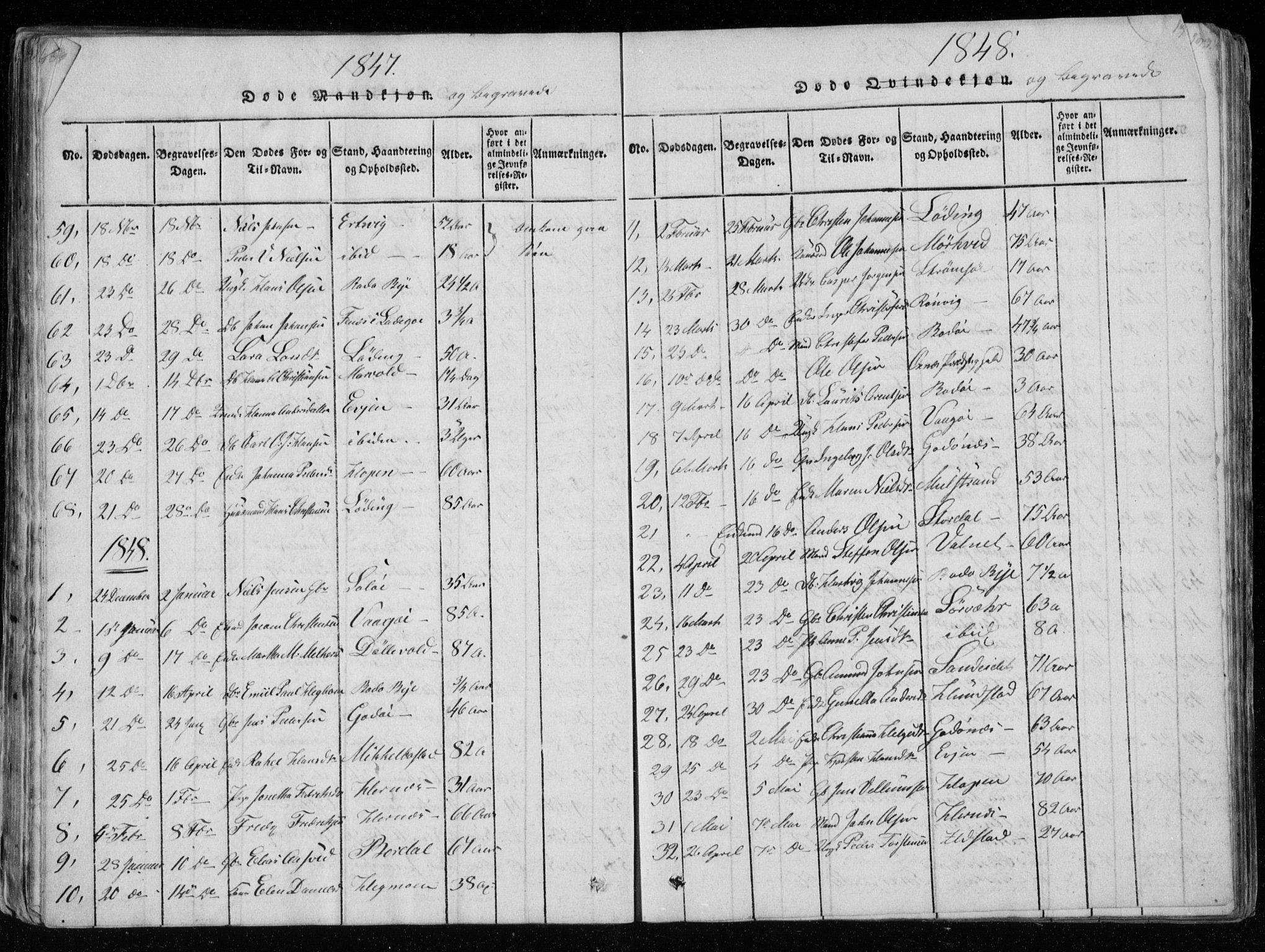 Ministerialprotokoller, klokkerbøker og fødselsregistre - Nordland, SAT/A-1459/801/L0026: Parish register (copy) no. 801C01, 1820-1855, p. 190-191