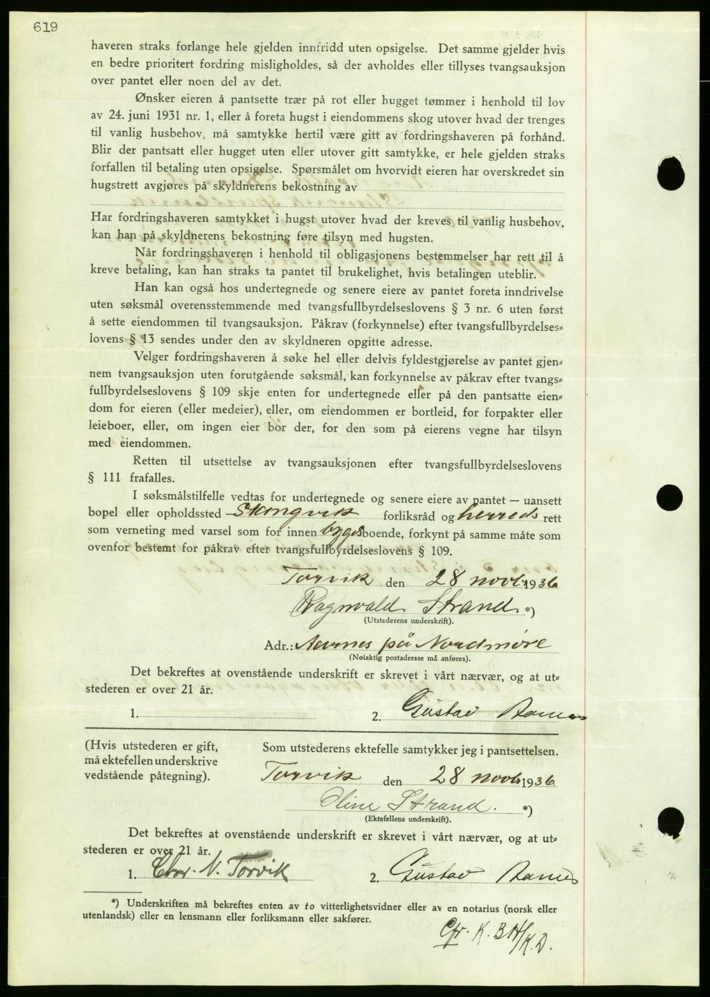 Nordmøre sorenskriveri, AV/SAT-A-4132/1/2/2Ca/L0090: Mortgage book no. B80, 1936-1937, Diary no: : 2856/1936