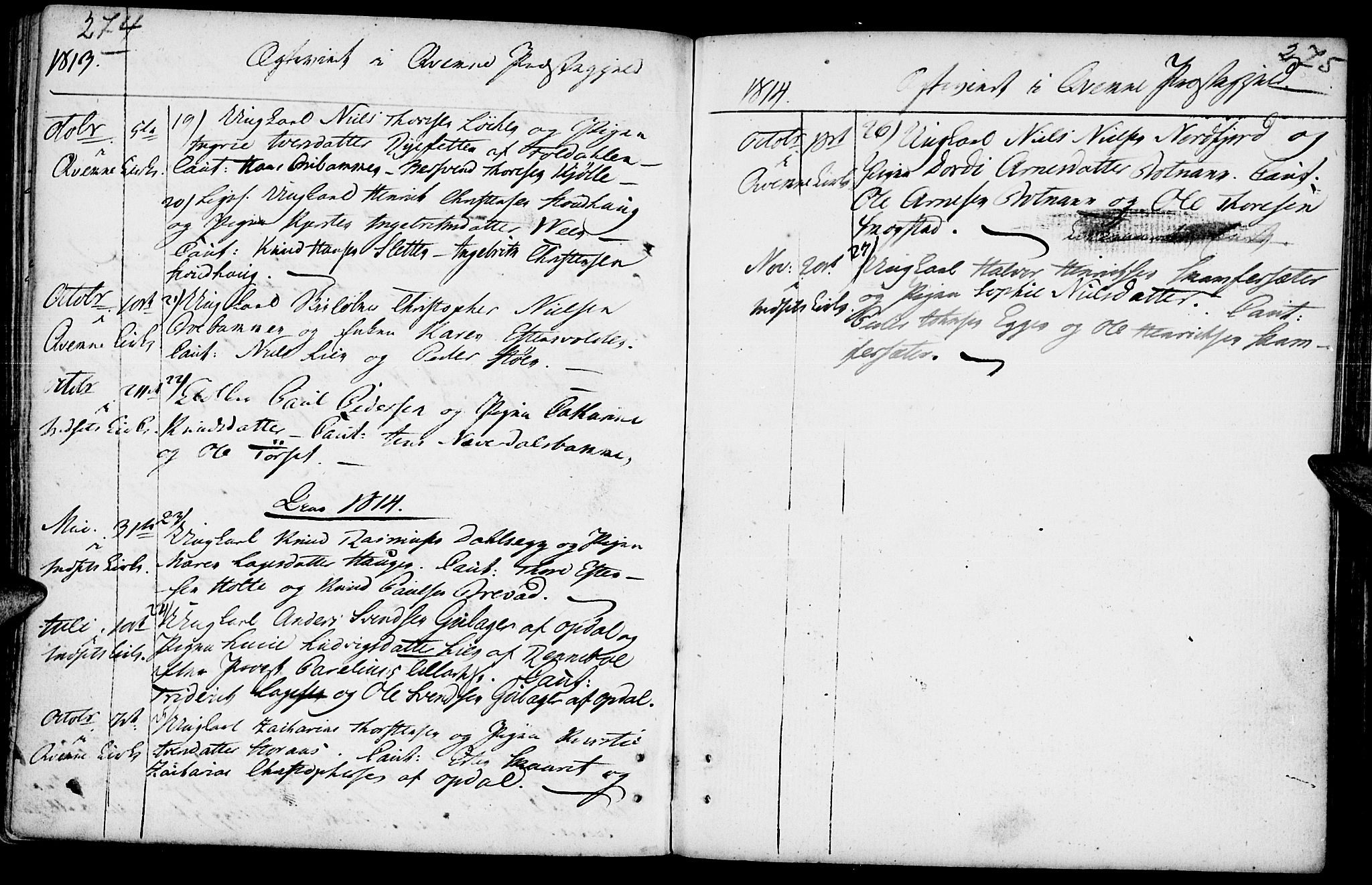 Kvikne prestekontor, AV/SAH-PREST-064/H/Ha/Haa/L0003: Parish register (official) no. 3, 1785-1814, p. 274-275