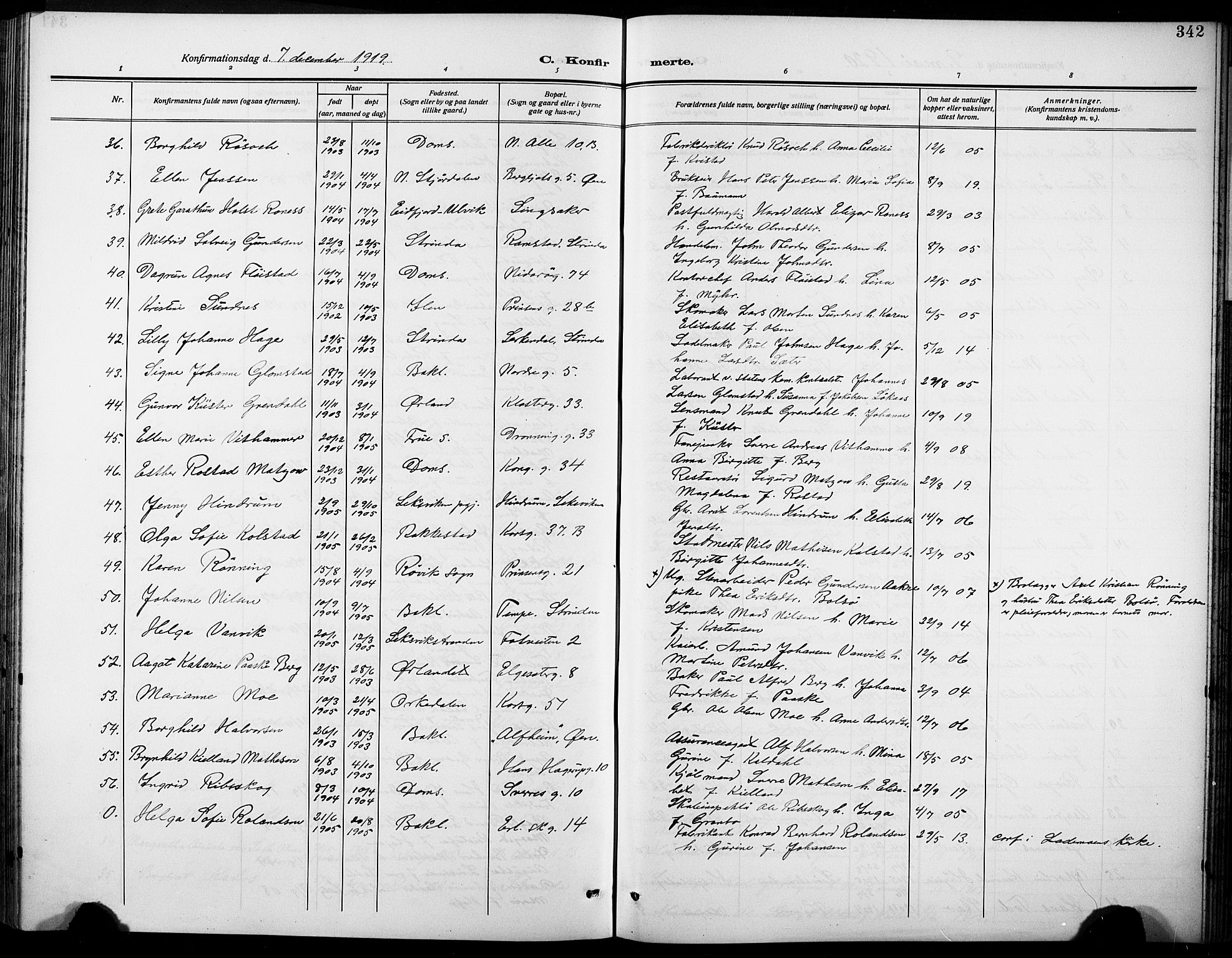 Ministerialprotokoller, klokkerbøker og fødselsregistre - Sør-Trøndelag, SAT/A-1456/601/L0096: Parish register (copy) no. 601C14, 1911-1931, p. 342
