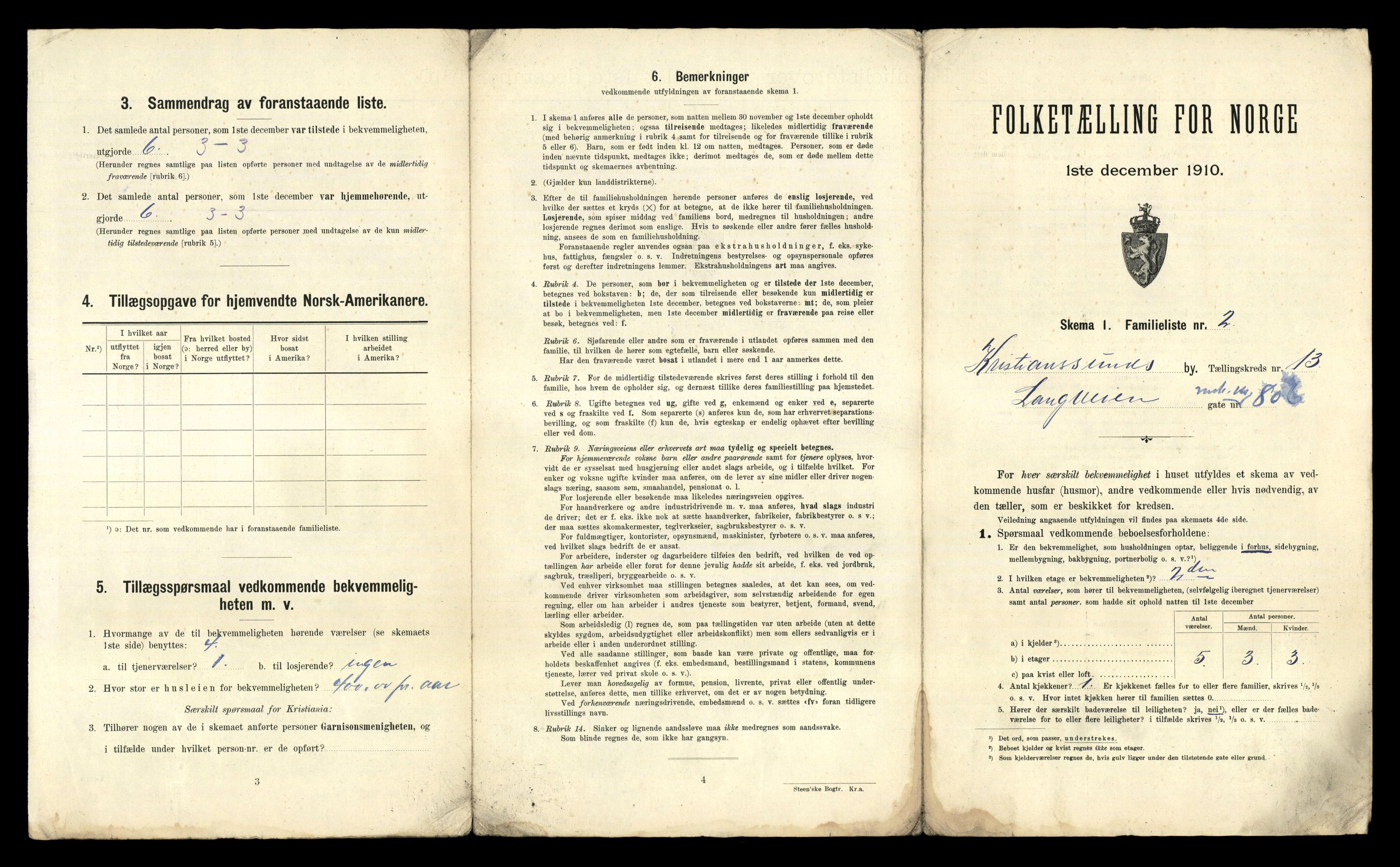 RA, 1910 census for Kristiansund, 1910, p. 3919