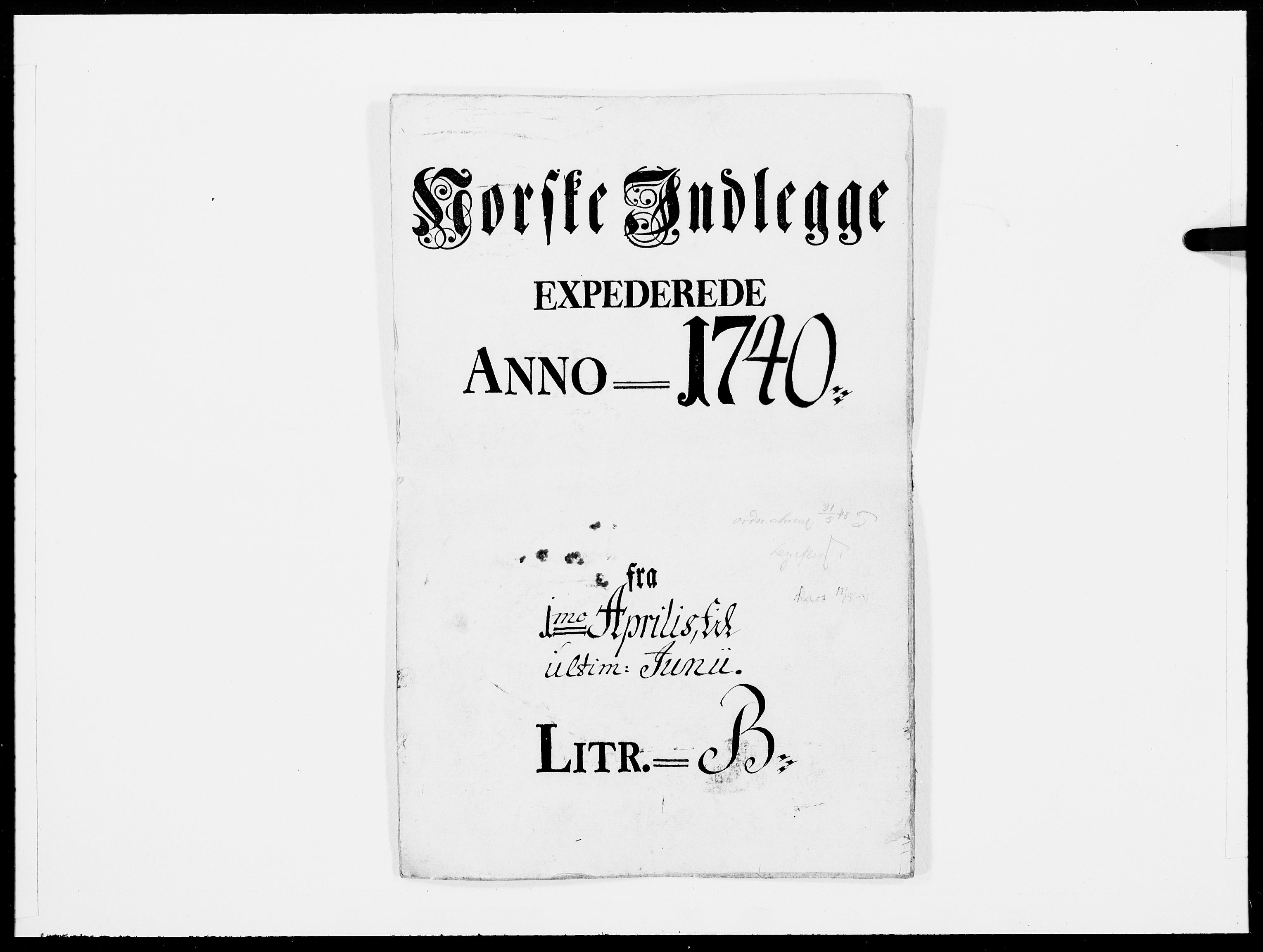 Danske Kanselli 1572-1799, AV/RA-EA-3023/F/Fc/Fcc/Fcca/L0131: Norske innlegg 1572-1799, 1740, p. 167