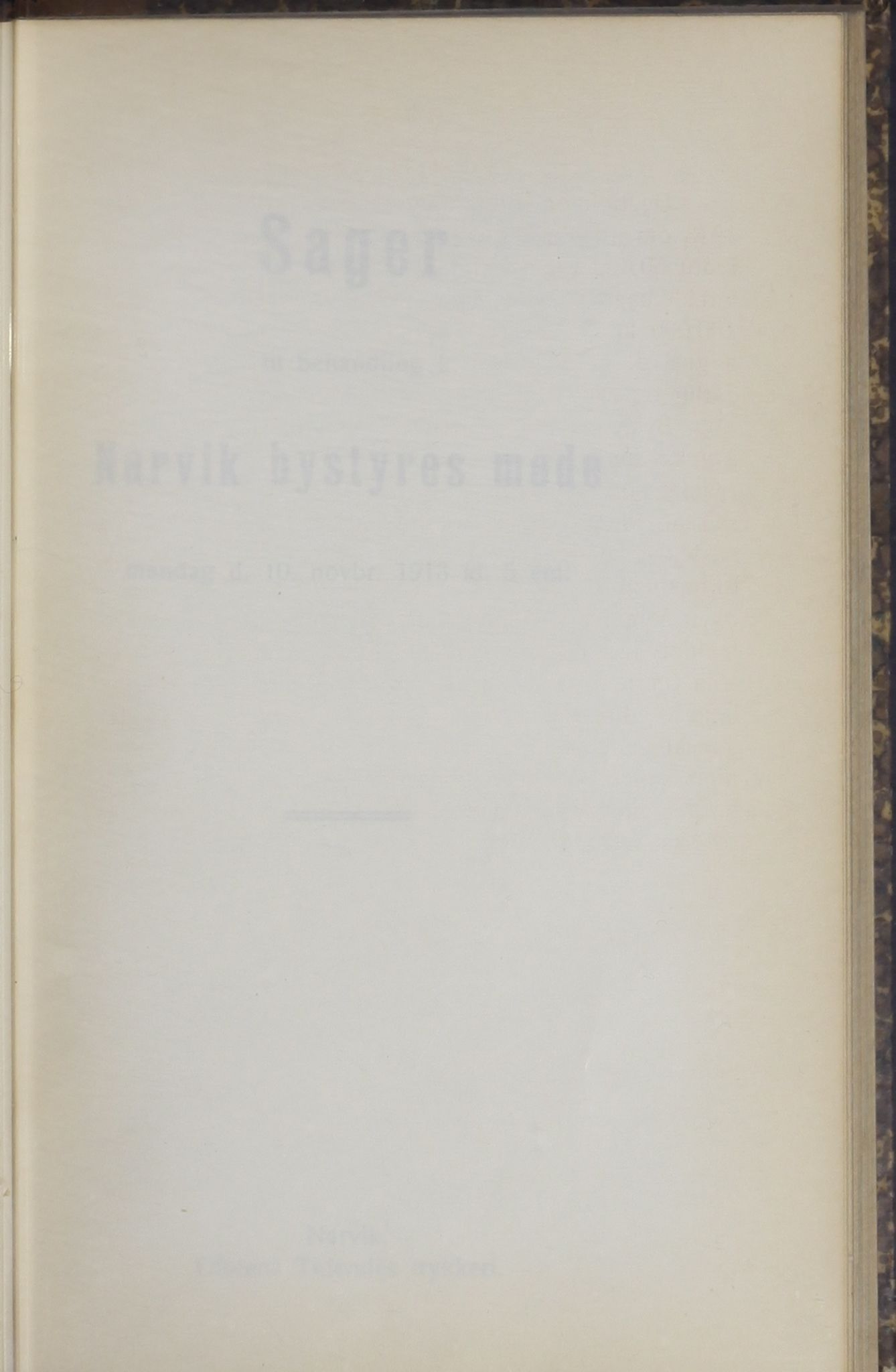 Narvik kommune. Formannskap , AIN/K-18050.150/A/Ab/L0003: Møtebok, 1913