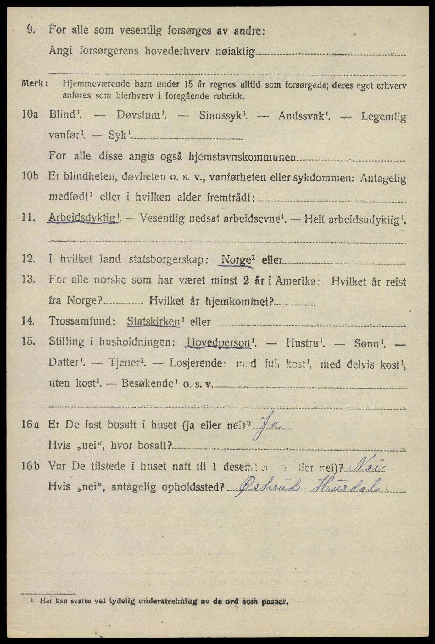 SAO, 1920 census for Hurdal, 1920, p. 2269