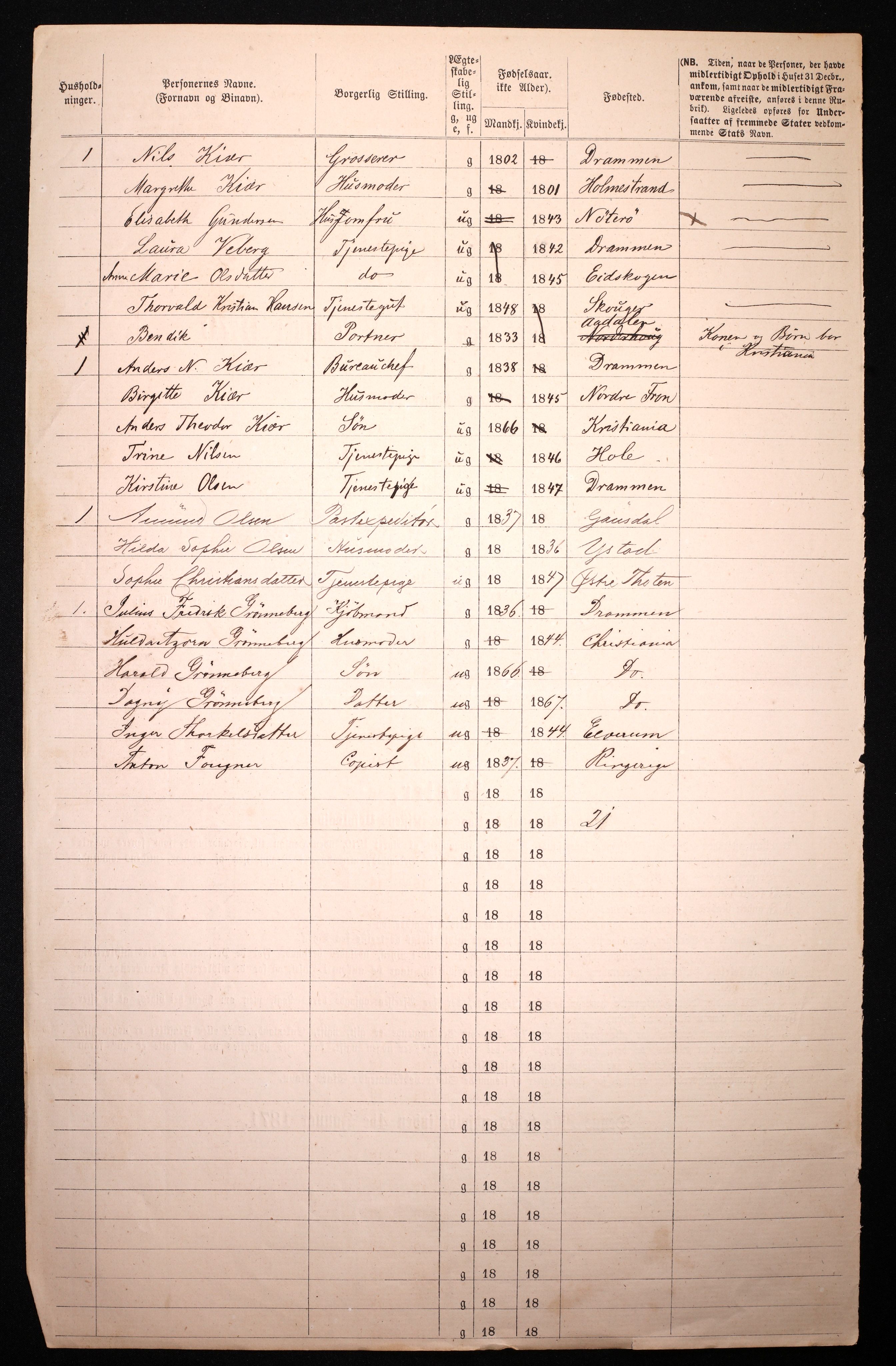 RA, 1870 census for 0301 Kristiania, 1870, p. 2755