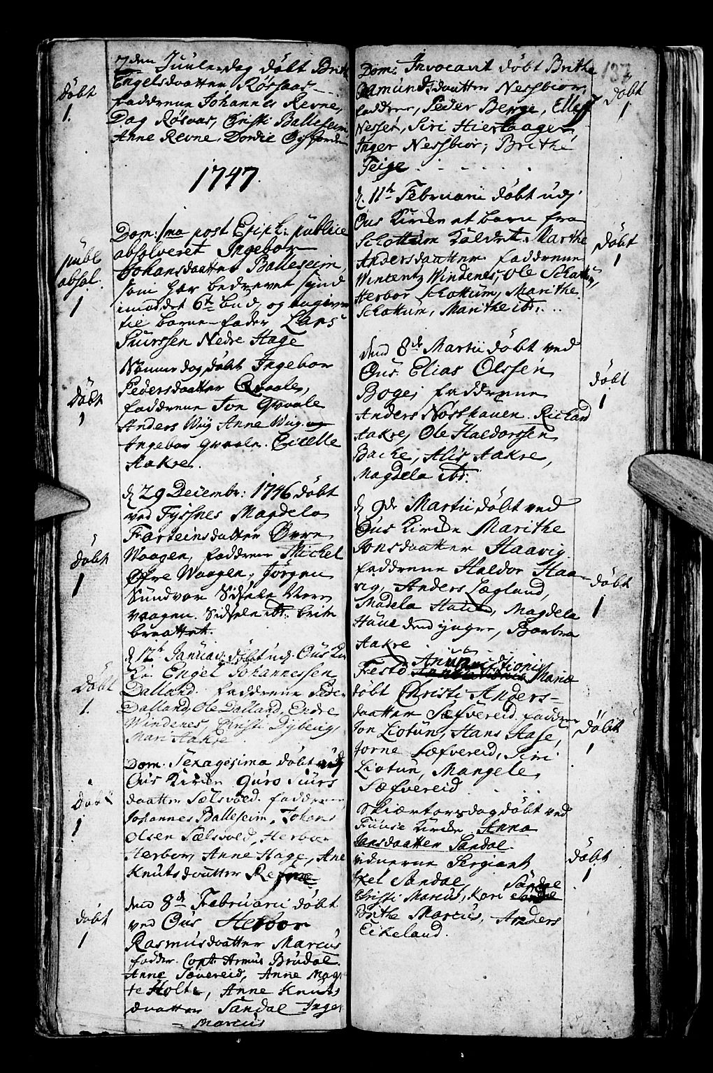 Os sokneprestembete, SAB/A-99929: Parish register (official) no. A 5, 1669-1760, p. 137