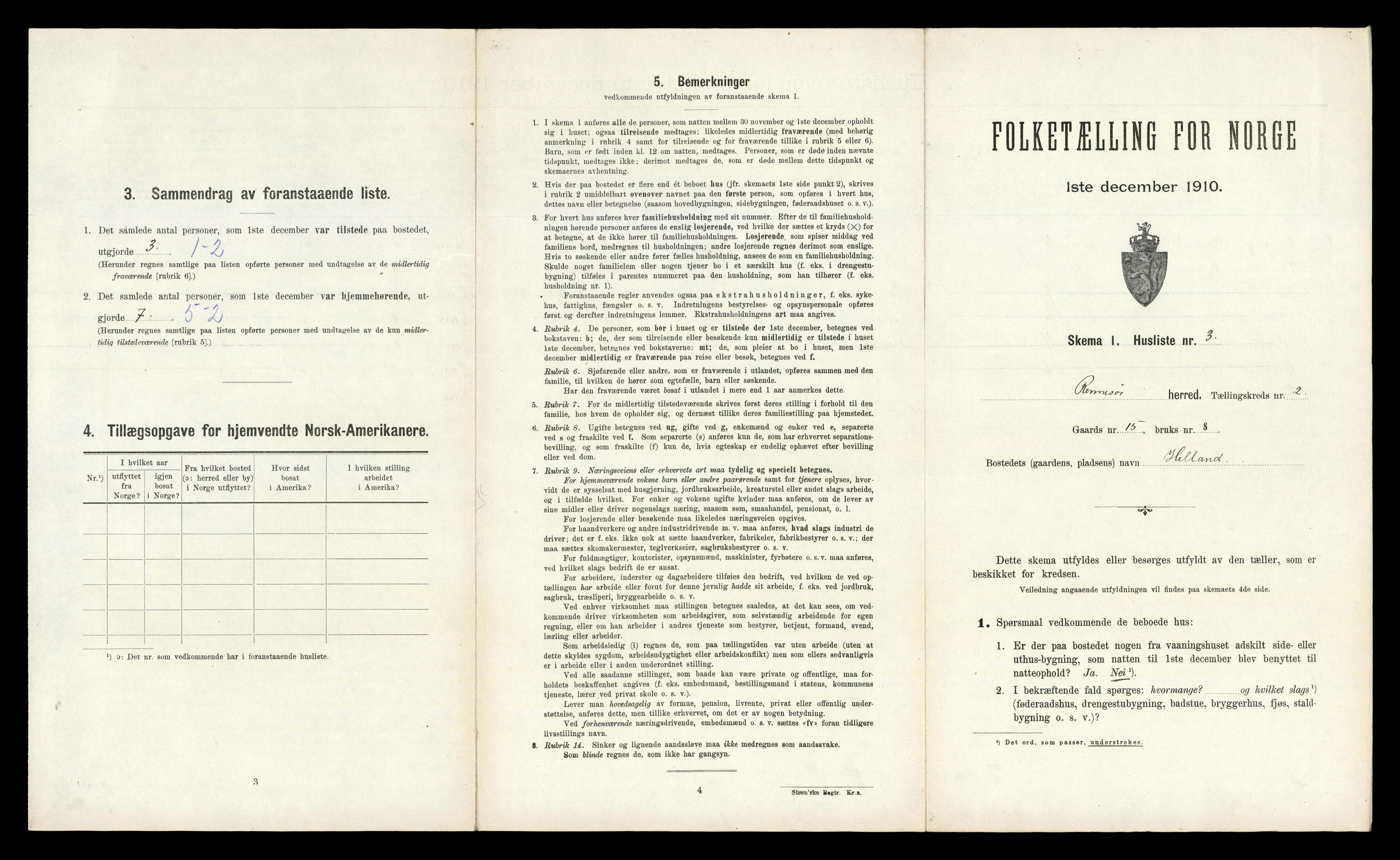 RA, 1910 census for Rennesøy, 1910, p. 119