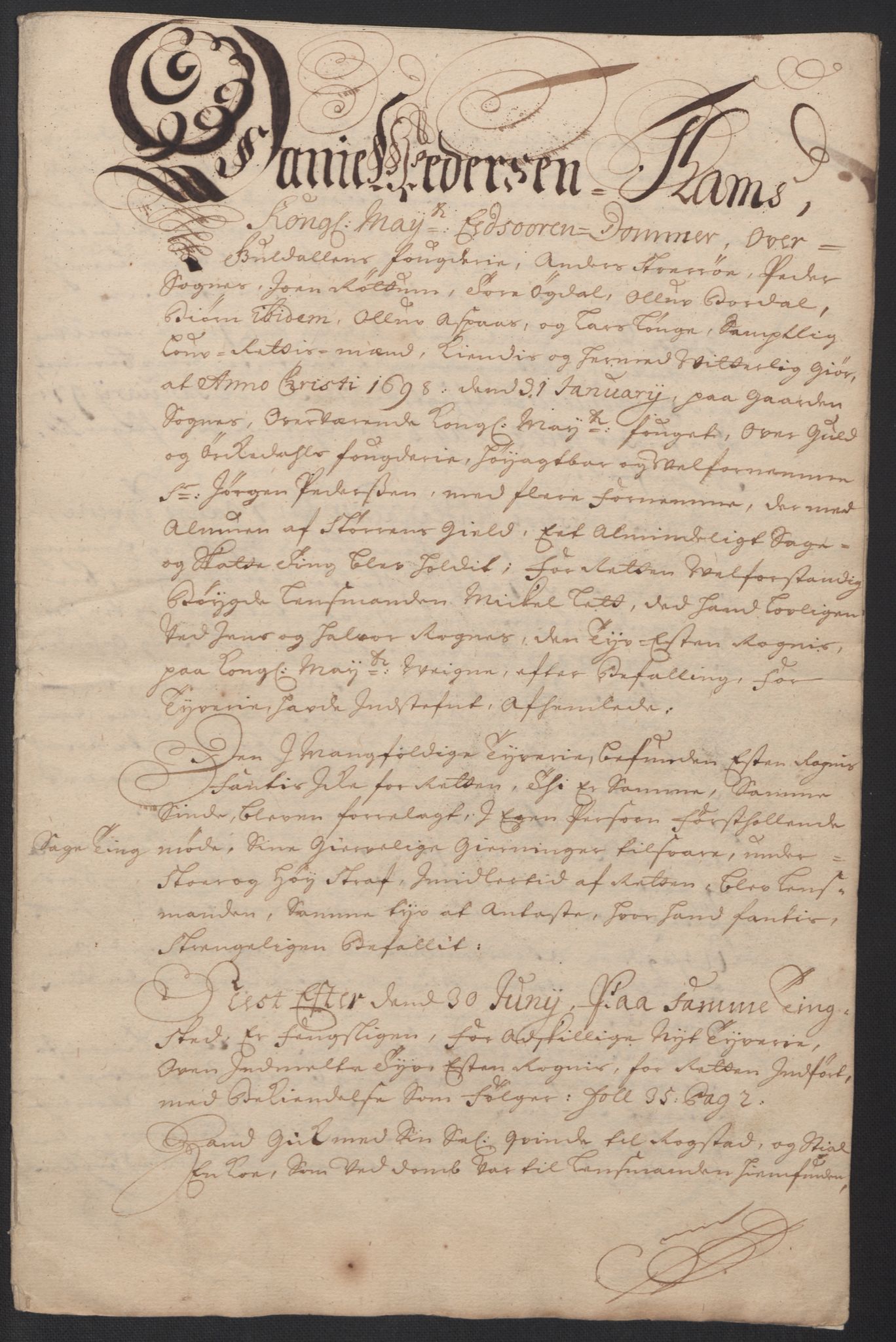 Rentekammeret inntil 1814, Reviderte regnskaper, Fogderegnskap, RA/EA-4092/R60/L3949: Fogderegnskap Orkdal og Gauldal, 1699, p. 391