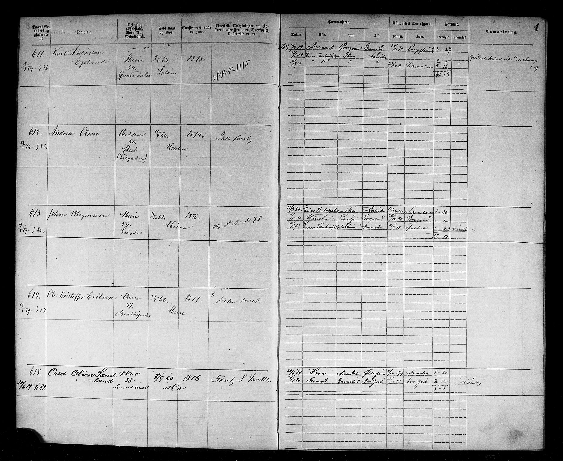 Skien innrulleringskontor, SAKO/A-832/F/Fc/L0003: Annotasjonsrulle, 1879-1899, p. 6