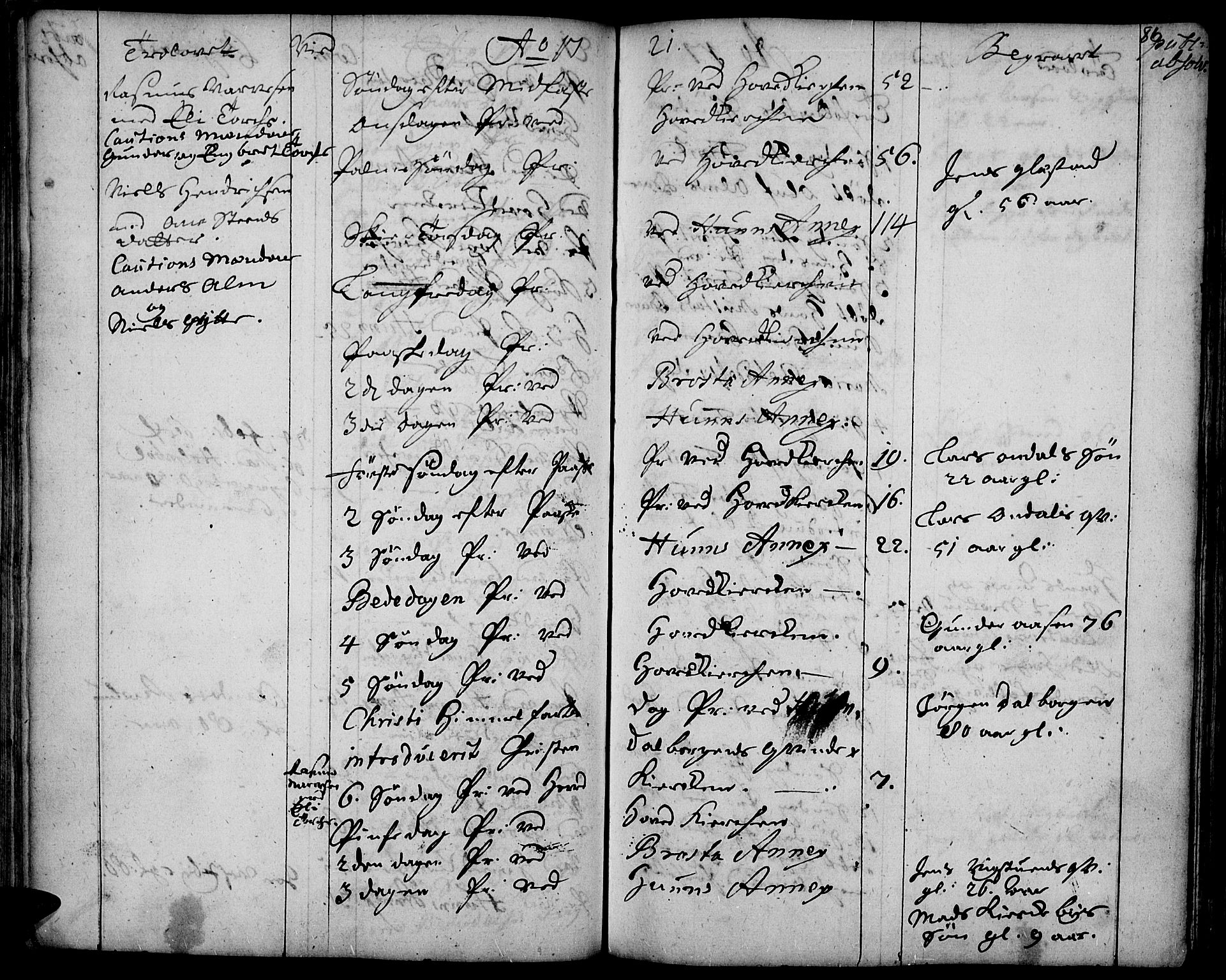 Vardal prestekontor, SAH/PREST-100/H/Ha/Haa/L0001: Parish register (official) no. 1, 1706-1748, p. 86
