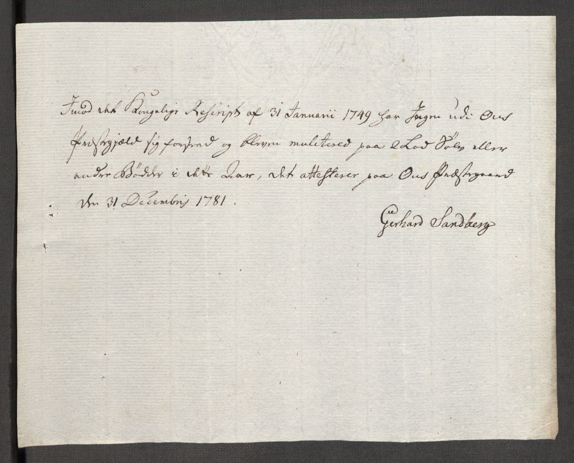 Rentekammeret inntil 1814, Reviderte regnskaper, Fogderegnskap, AV/RA-EA-4092/R48/L3097: Fogderegnskap Sunnhordland og Hardanger, 1781, p. 184