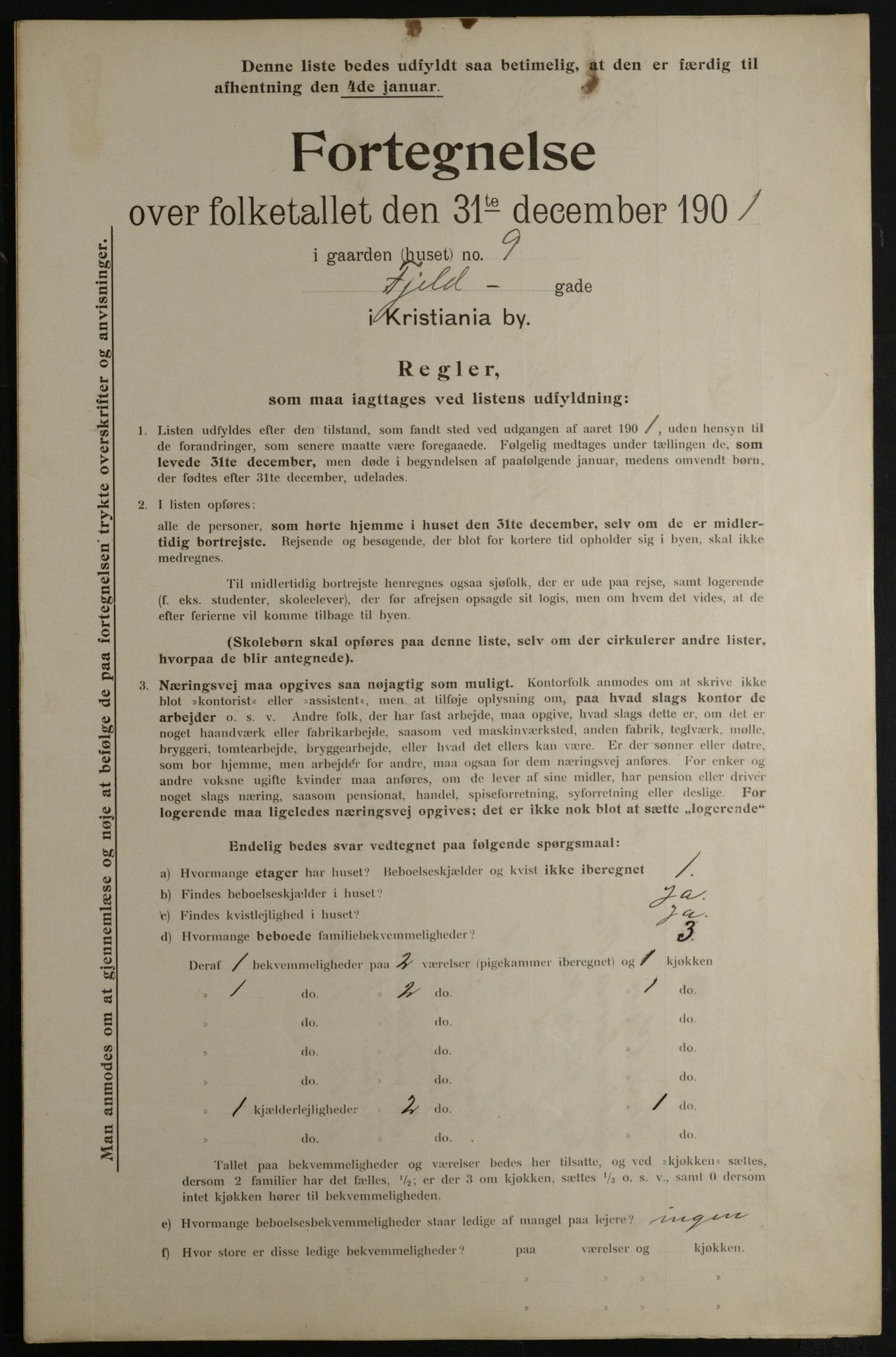 OBA, Municipal Census 1901 for Kristiania, 1901, p. 3942