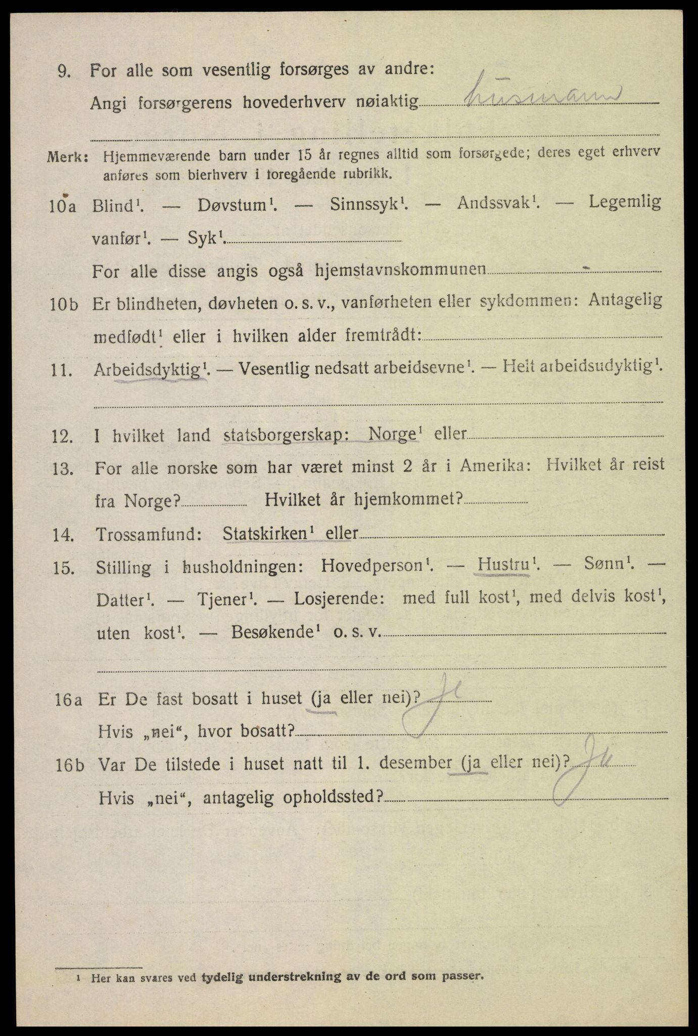 SAH, 1920 census for Østre Toten, 1920, p. 9393