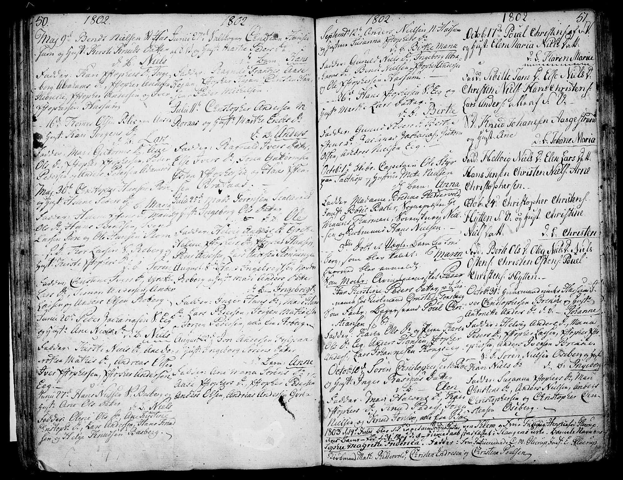 Sem kirkebøker, AV/SAKO-A-5/F/Fb/L0003: Parish register (official) no. II 3, 1792-1814, p. 50-51