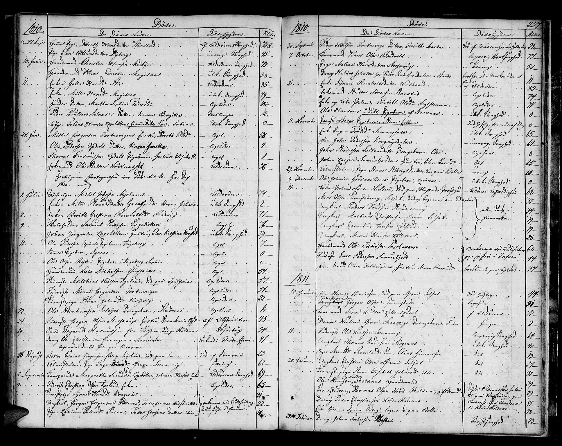 Ibestad sokneprestembete, AV/SATØ-S-0077/H/Ha/Haa/L0004kirke: Parish register (official) no. 4, 1801-1824, p. 257