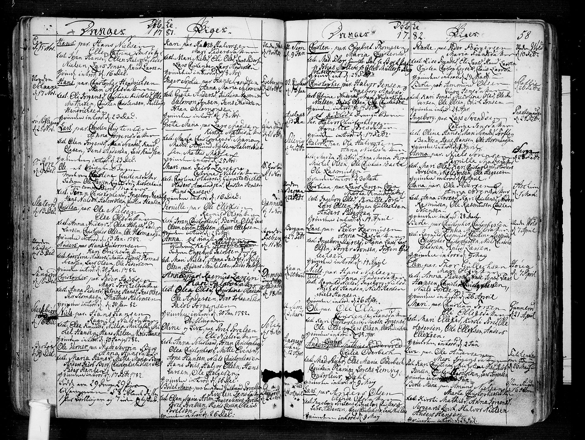 Borre kirkebøker, AV/SAKO-A-338/F/Fa/L0002: Parish register (official) no. I 2, 1752-1806, p. 58