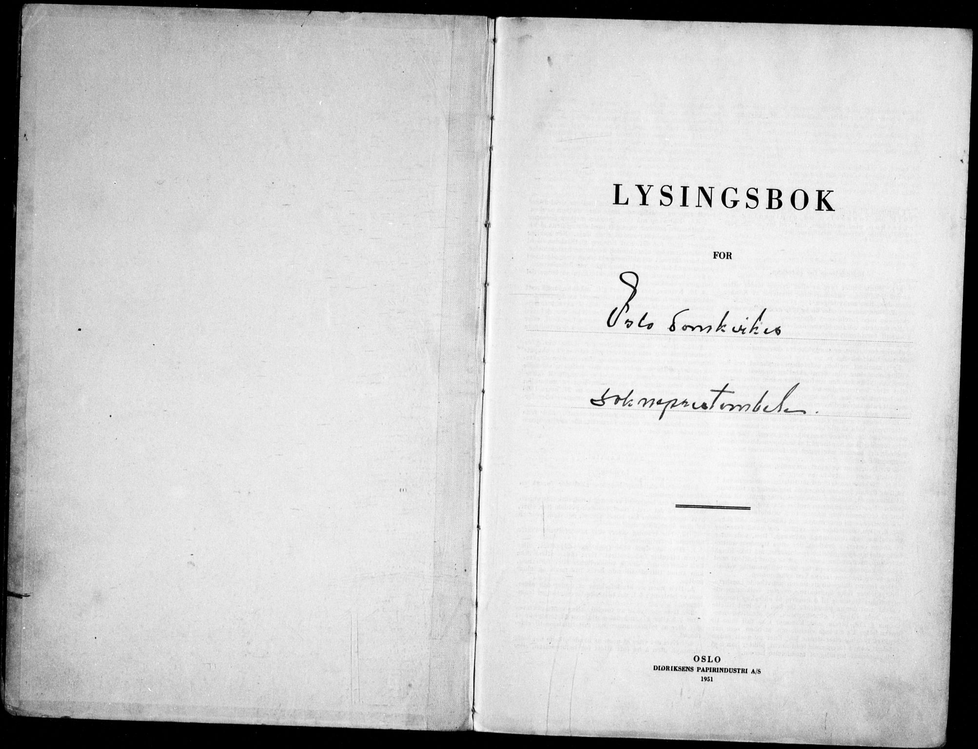 Oslo domkirke Kirkebøker, SAO/A-10752/H/Ha/L0009: Banns register no. 9, 1951-1964