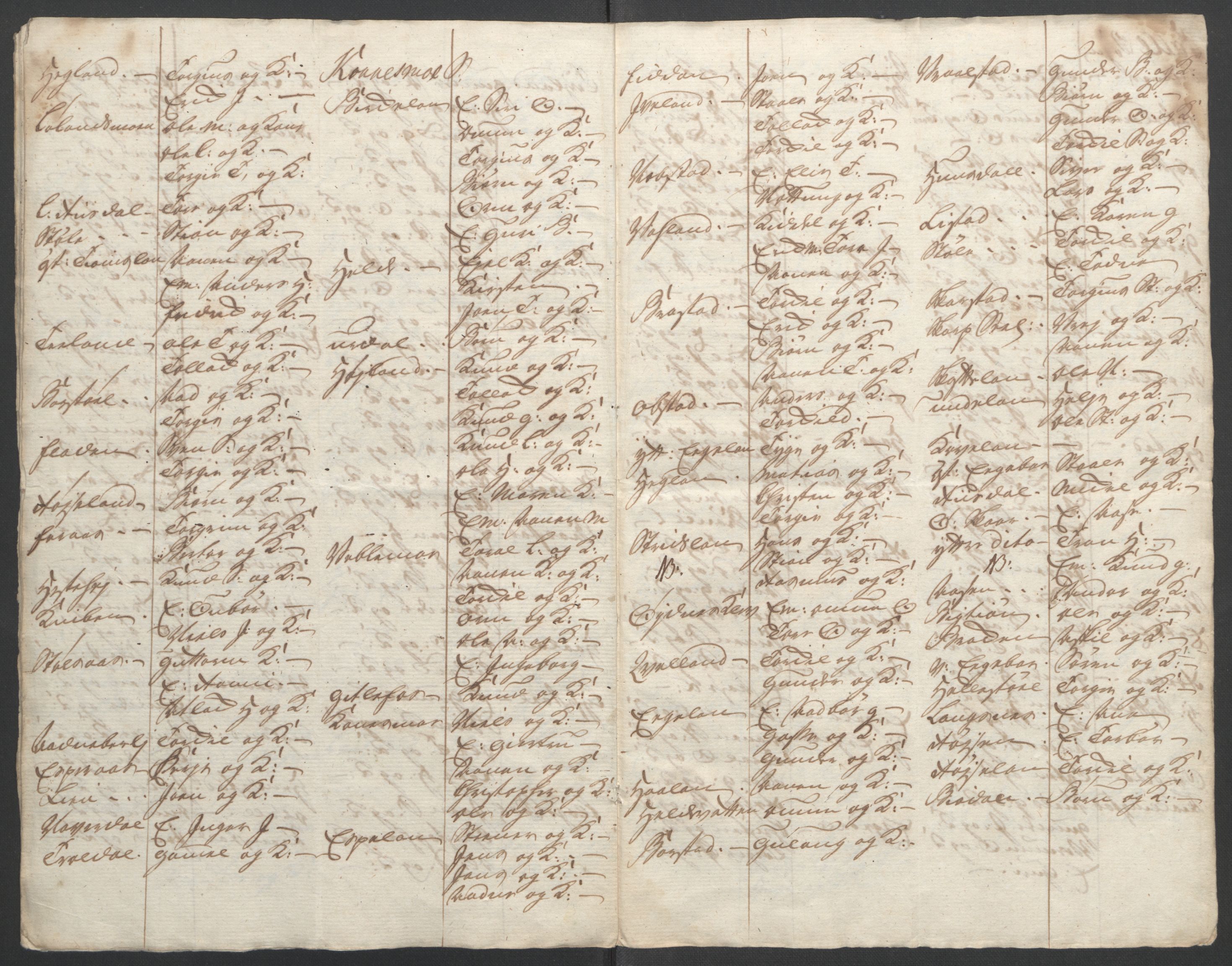 Rentekammeret inntil 1814, Reviderte regnskaper, Fogderegnskap, AV/RA-EA-4092/R45/L2704: Ekstraskatten Lista og Mandal, 1762-1768, p. 315