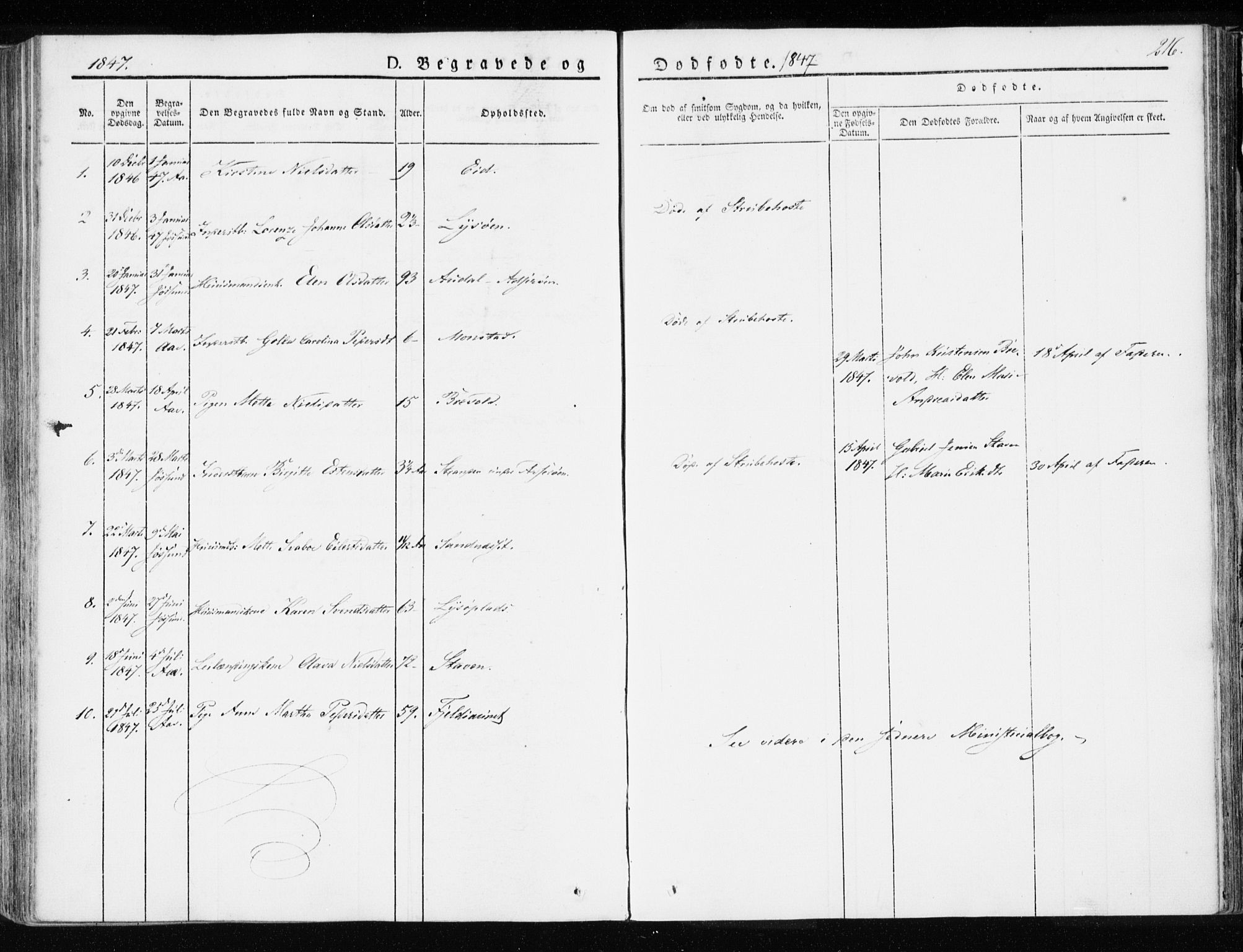 Ministerialprotokoller, klokkerbøker og fødselsregistre - Sør-Trøndelag, AV/SAT-A-1456/655/L0676: Parish register (official) no. 655A05, 1830-1847, p. 216