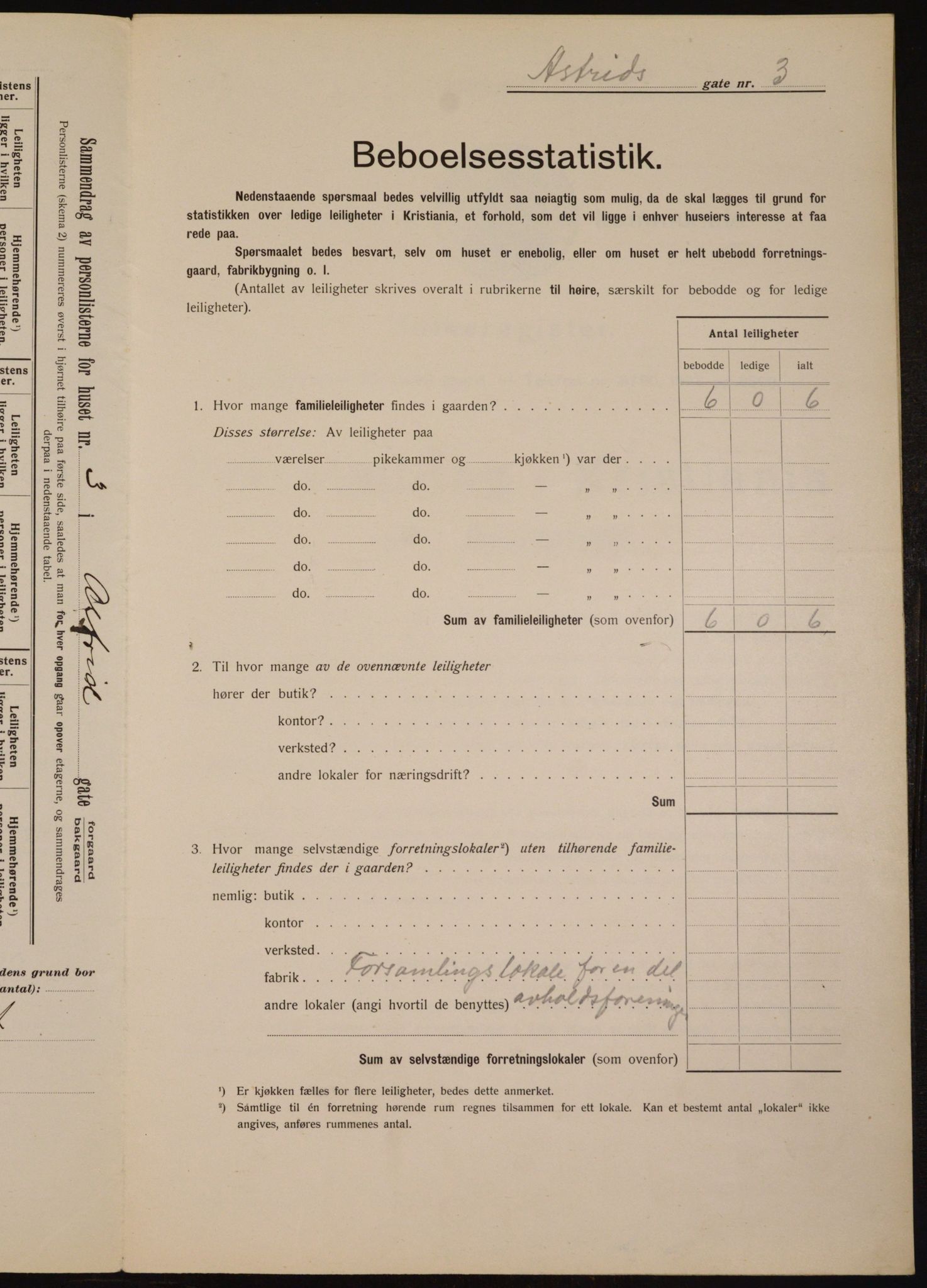 OBA, Municipal Census 1912 for Kristiania, 1912, p. 17008