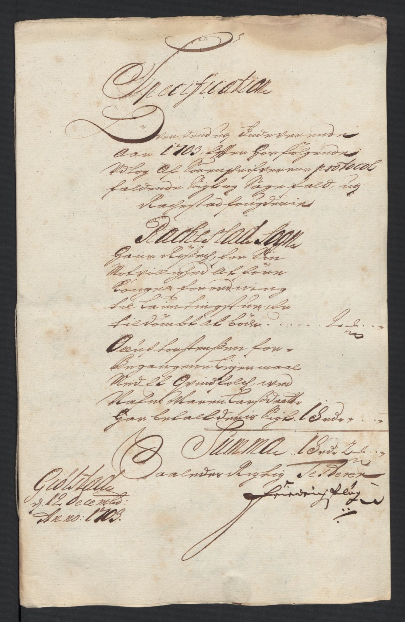Rentekammeret inntil 1814, Reviderte regnskaper, Fogderegnskap, AV/RA-EA-4092/R07/L0295: Fogderegnskap Rakkestad, Heggen og Frøland, 1703, p. 33