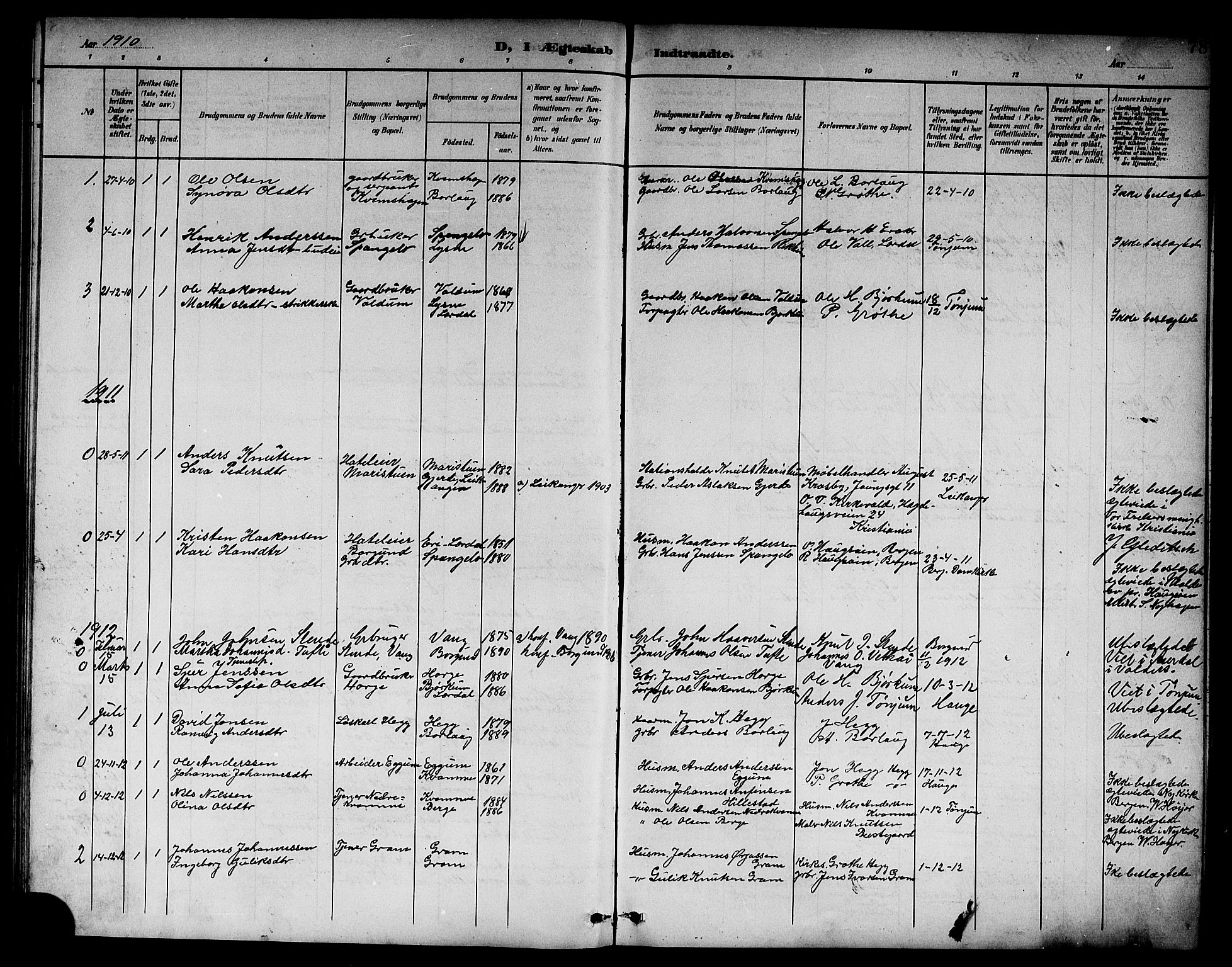 Lærdal sokneprestembete, AV/SAB-A-81201: Parish register (copy) no. B 1, 1897-1928, p. 78