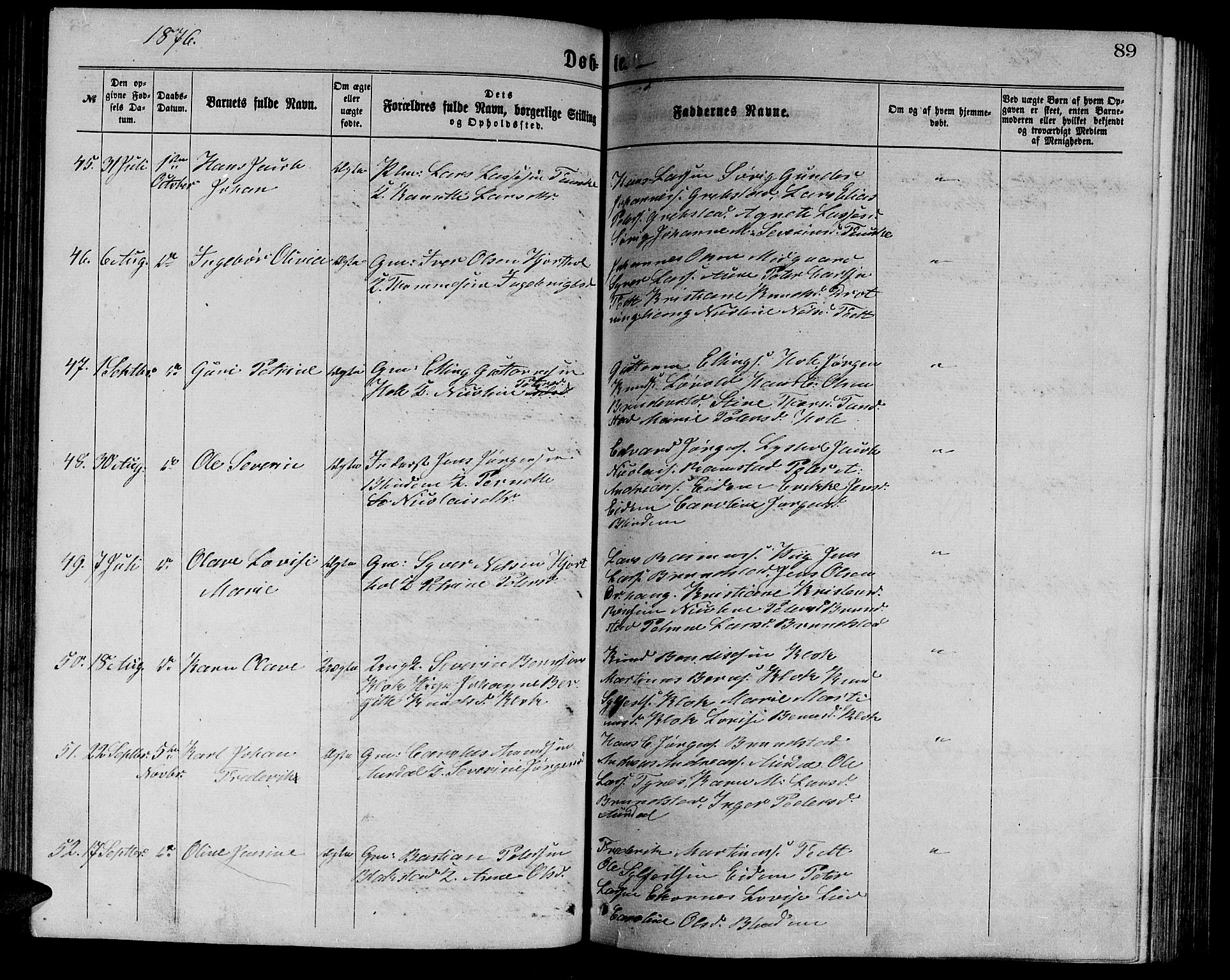 Ministerialprotokoller, klokkerbøker og fødselsregistre - Møre og Romsdal, AV/SAT-A-1454/523/L0338: Parish register (copy) no. 523C01, 1865-1877, p. 89