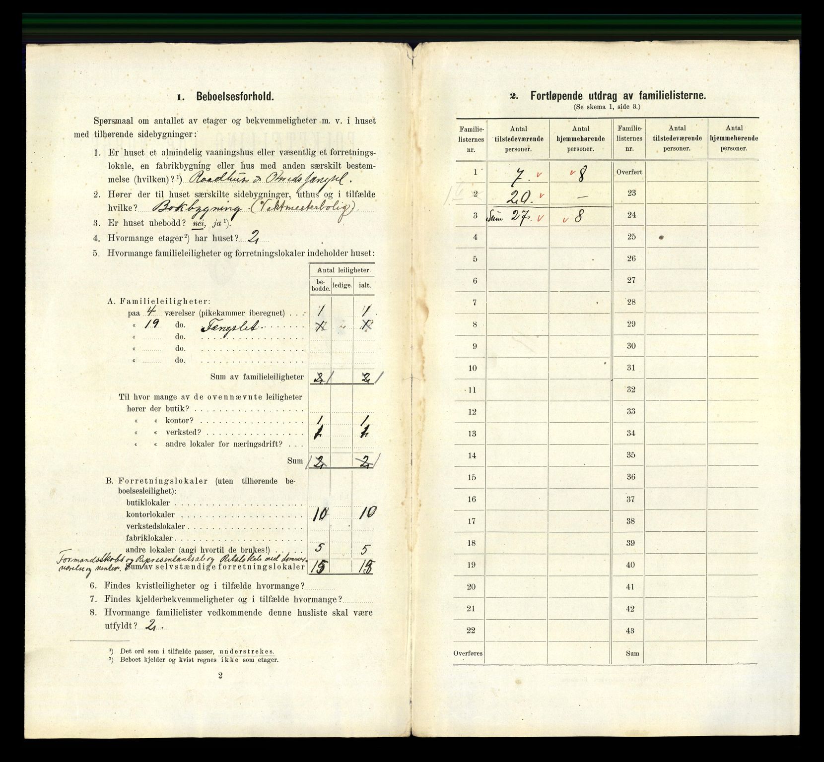 RA, 1910 census for Kristiansand, 1910, p. 2167